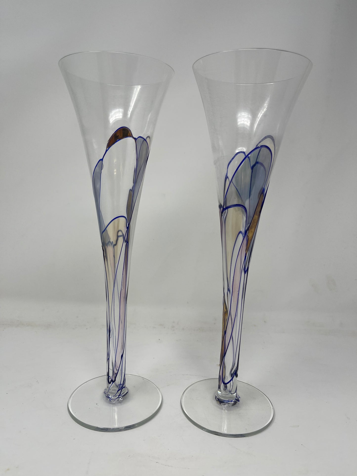 Milano Mosaic Stained Glass Champagne Flutes