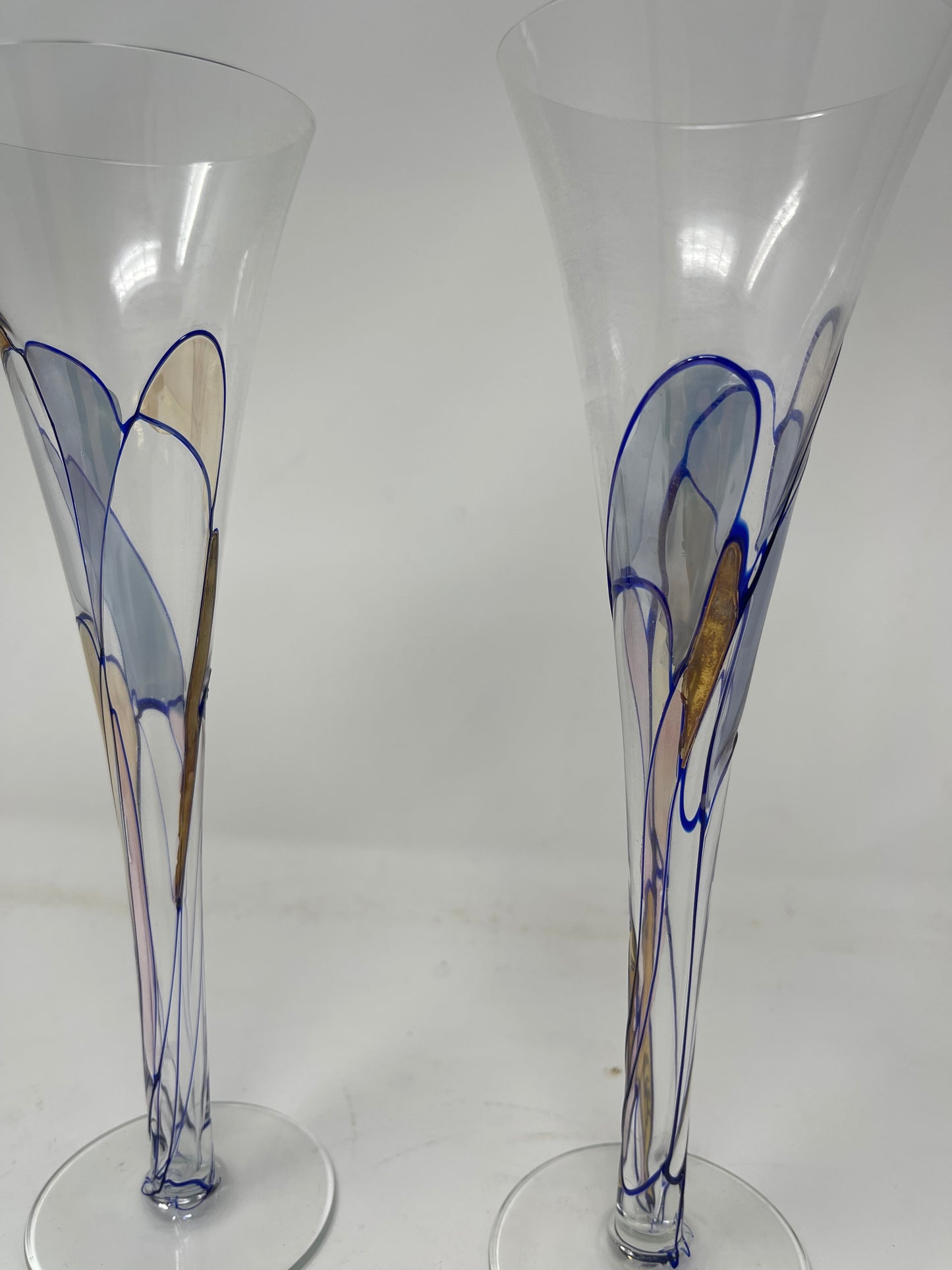 Milano Mosaic Stained Glass Champagne Flutes