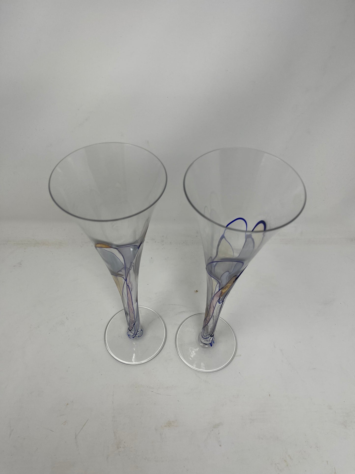 Milano Mosaic Stained Glass Champagne Flutes
