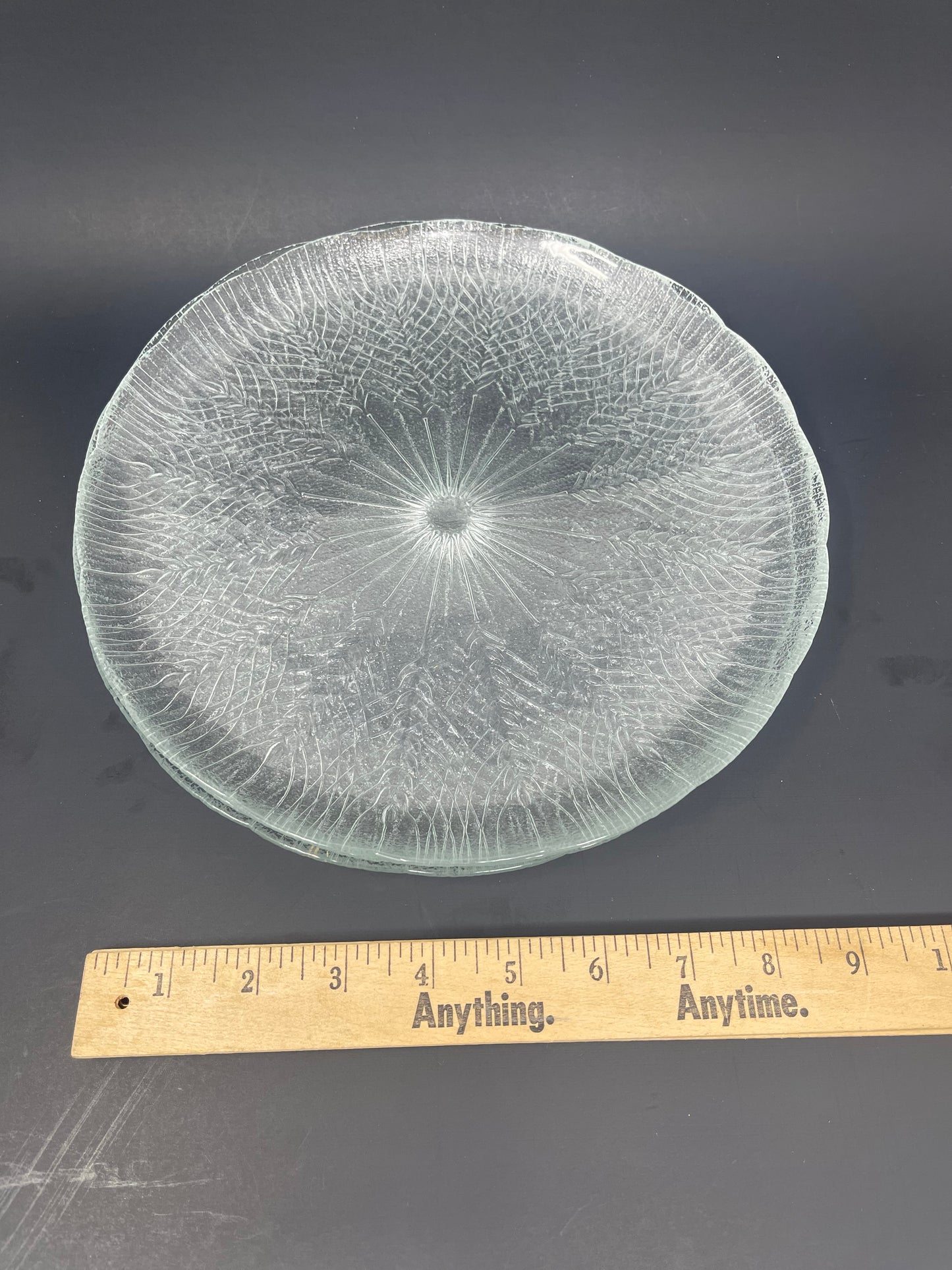 Arcoroc "Country Wheat" Clear Glass Mugs, Saucers & Plates