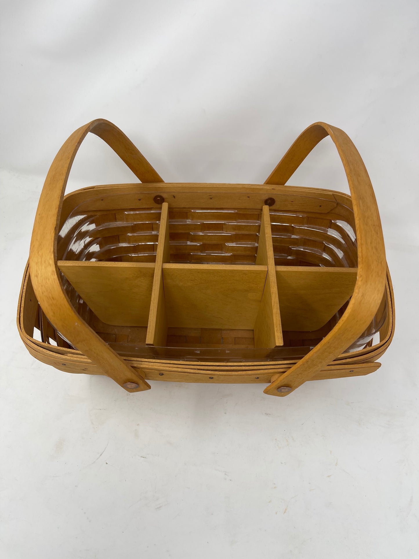 Longaberger Storage Solutions Basket W/6 Wooden Dividers