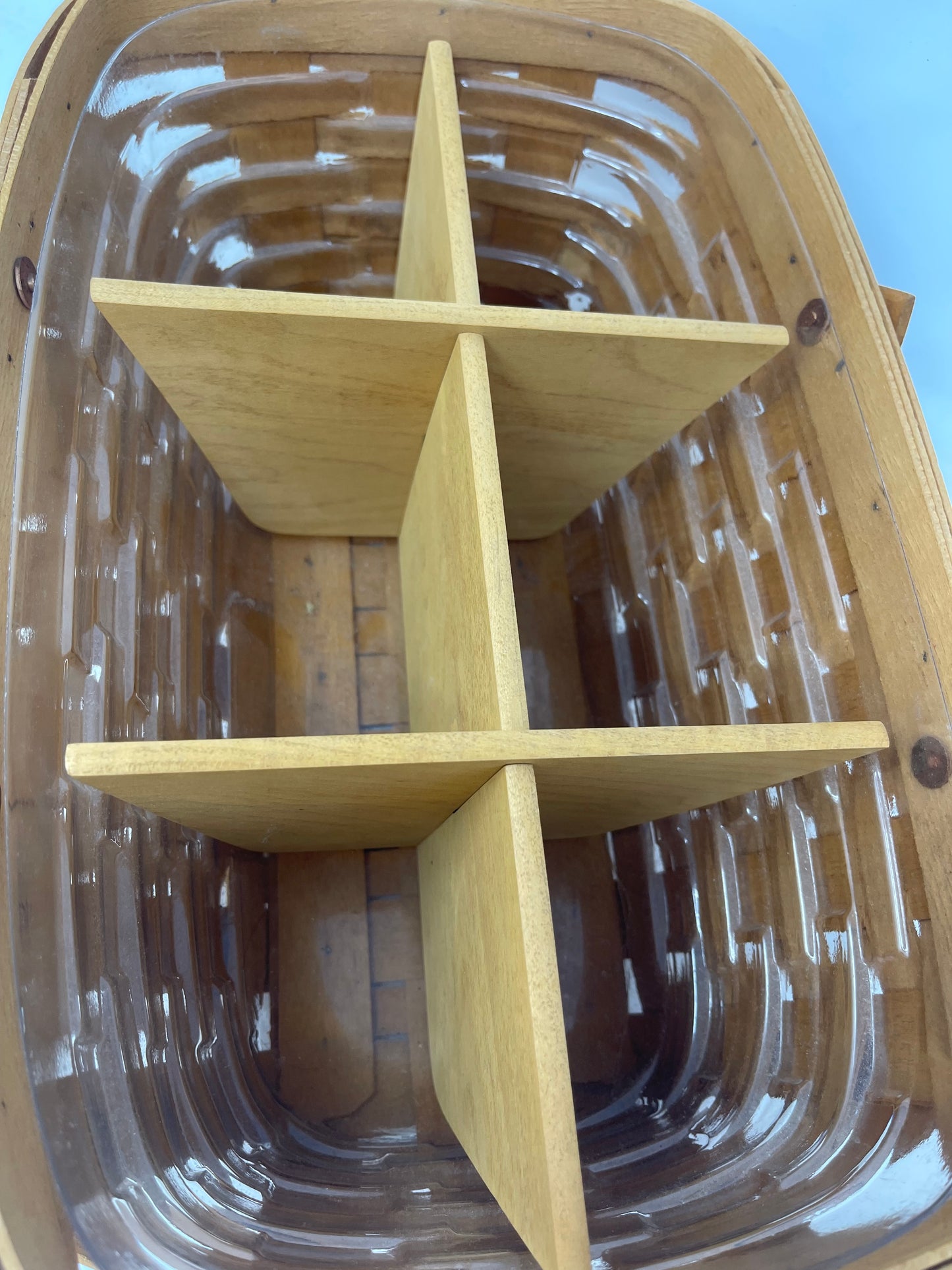 Longaberger Storage Solutions Basket W/6 Wooden Dividers
