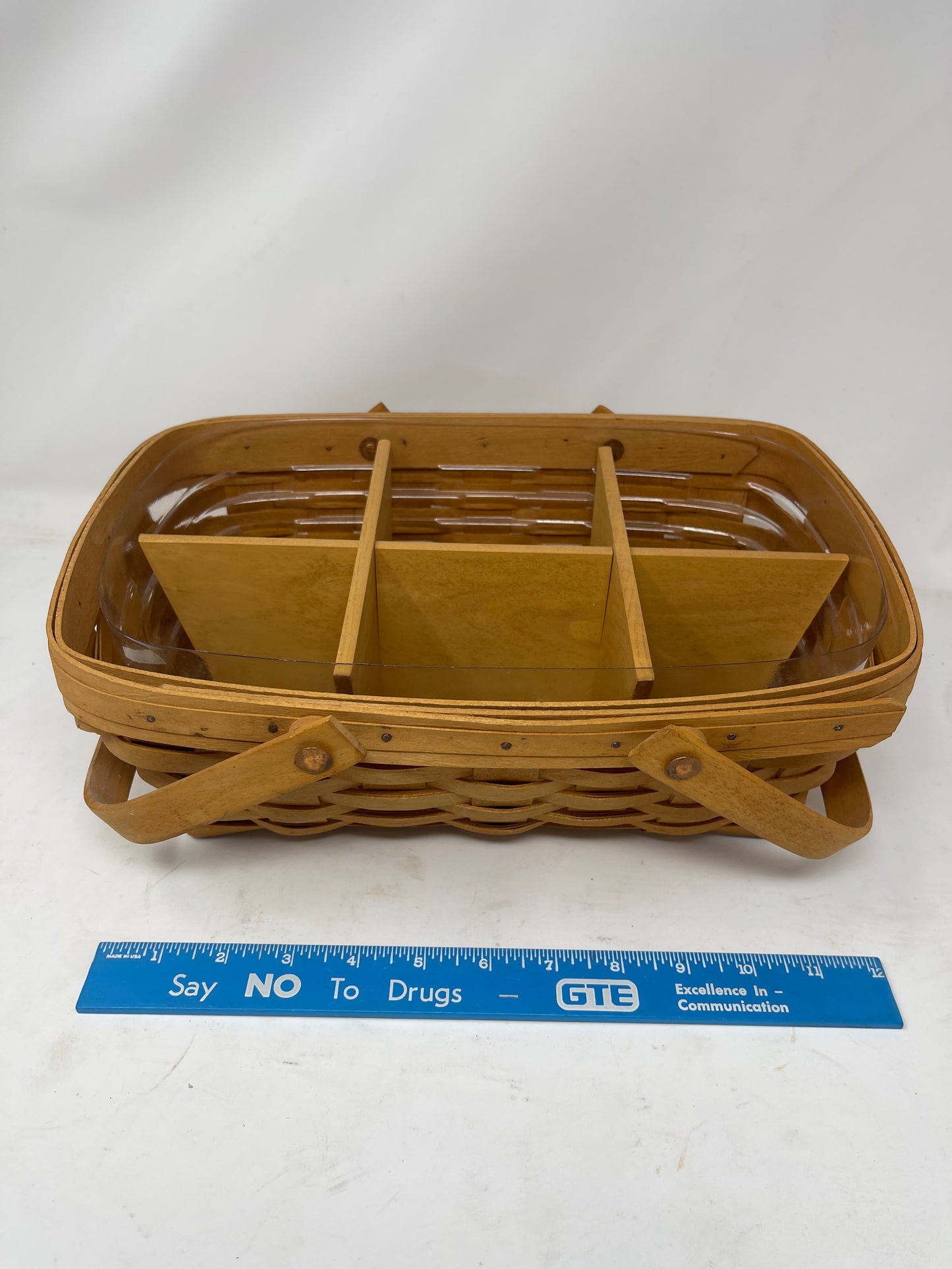 Longaberger Storage Solutions Basket W/6 Wooden Dividers