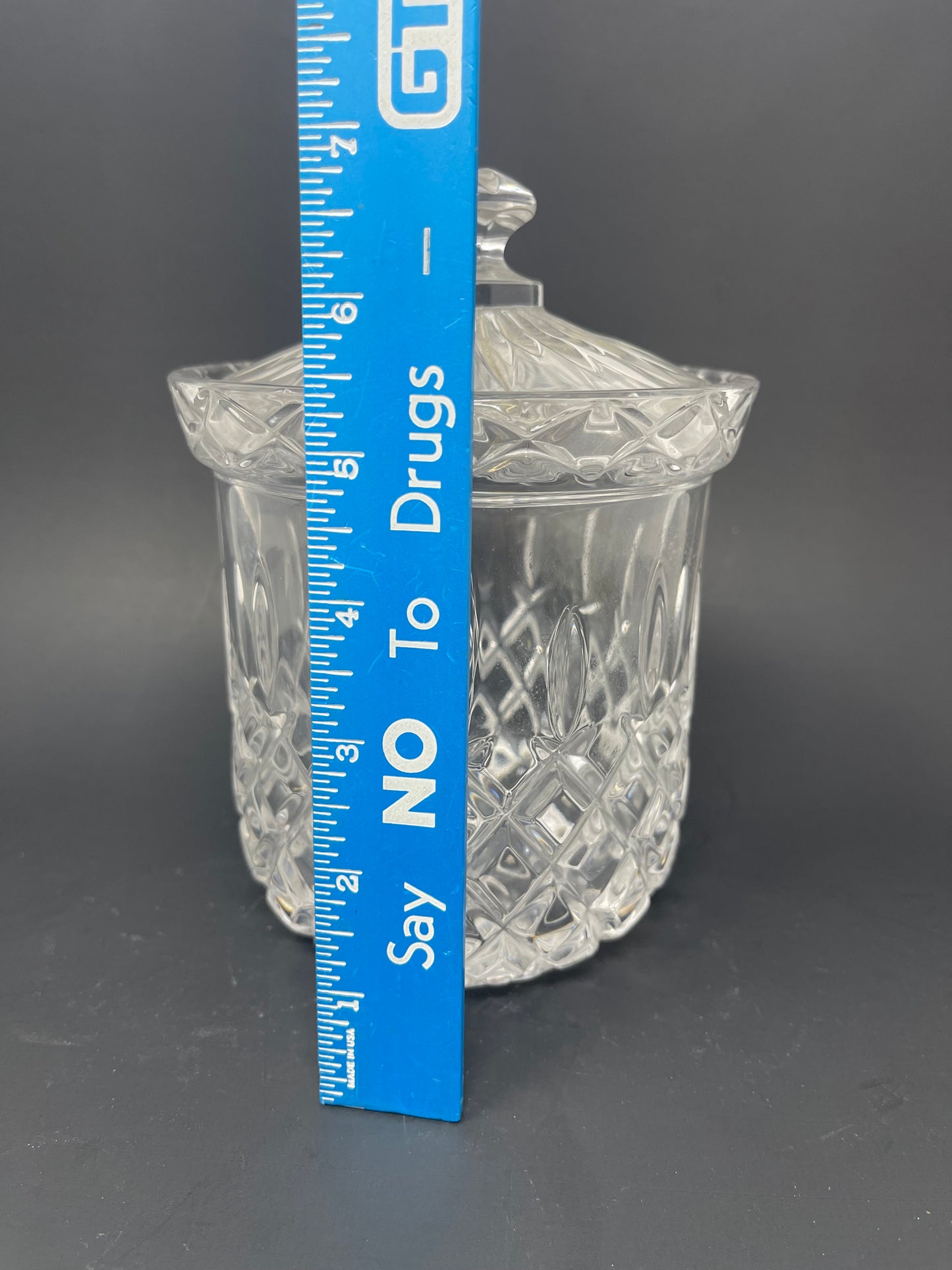 Gorham Crystal King Edward Biscuit Barrel W/ Lid & Toothpick Holders