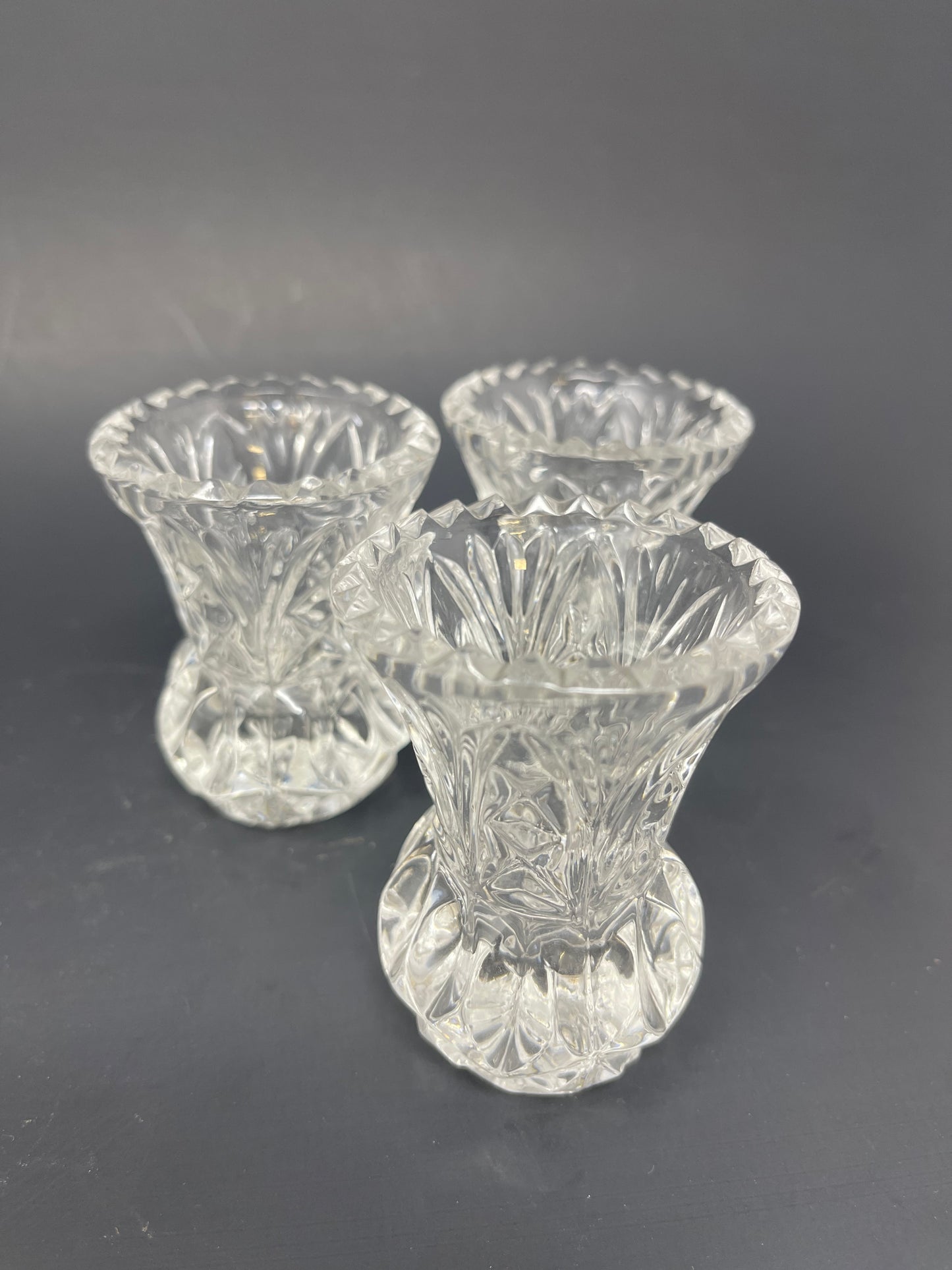 Gorham Crystal King Edward Biscuit Barrel W/ Lid & Toothpick Holders