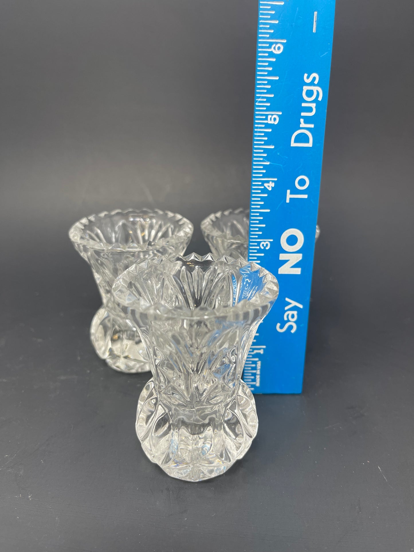 Gorham Crystal King Edward Biscuit Barrel W/ Lid & Toothpick Holders