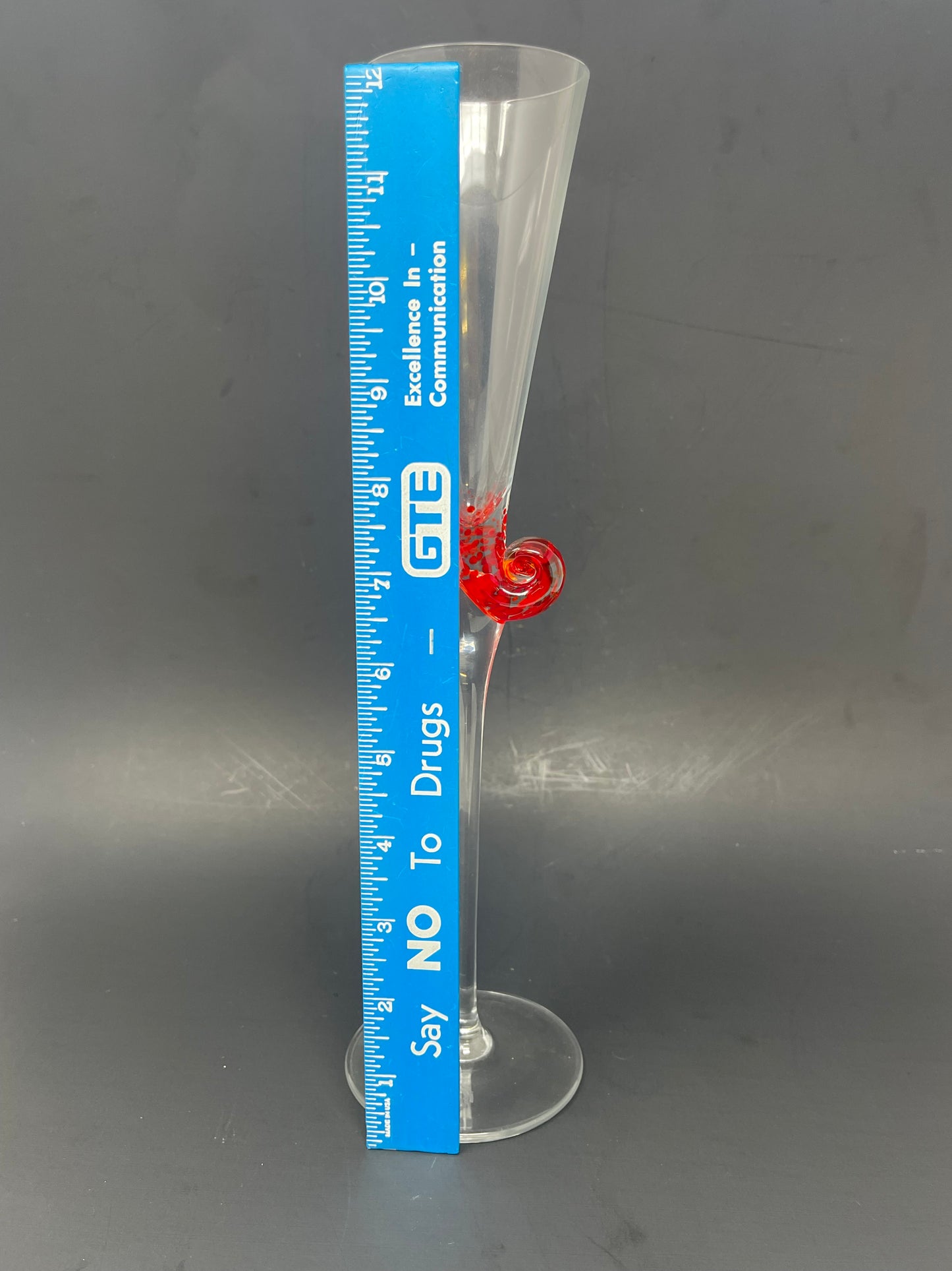 Murano Style Glass Snail Champagne Flute