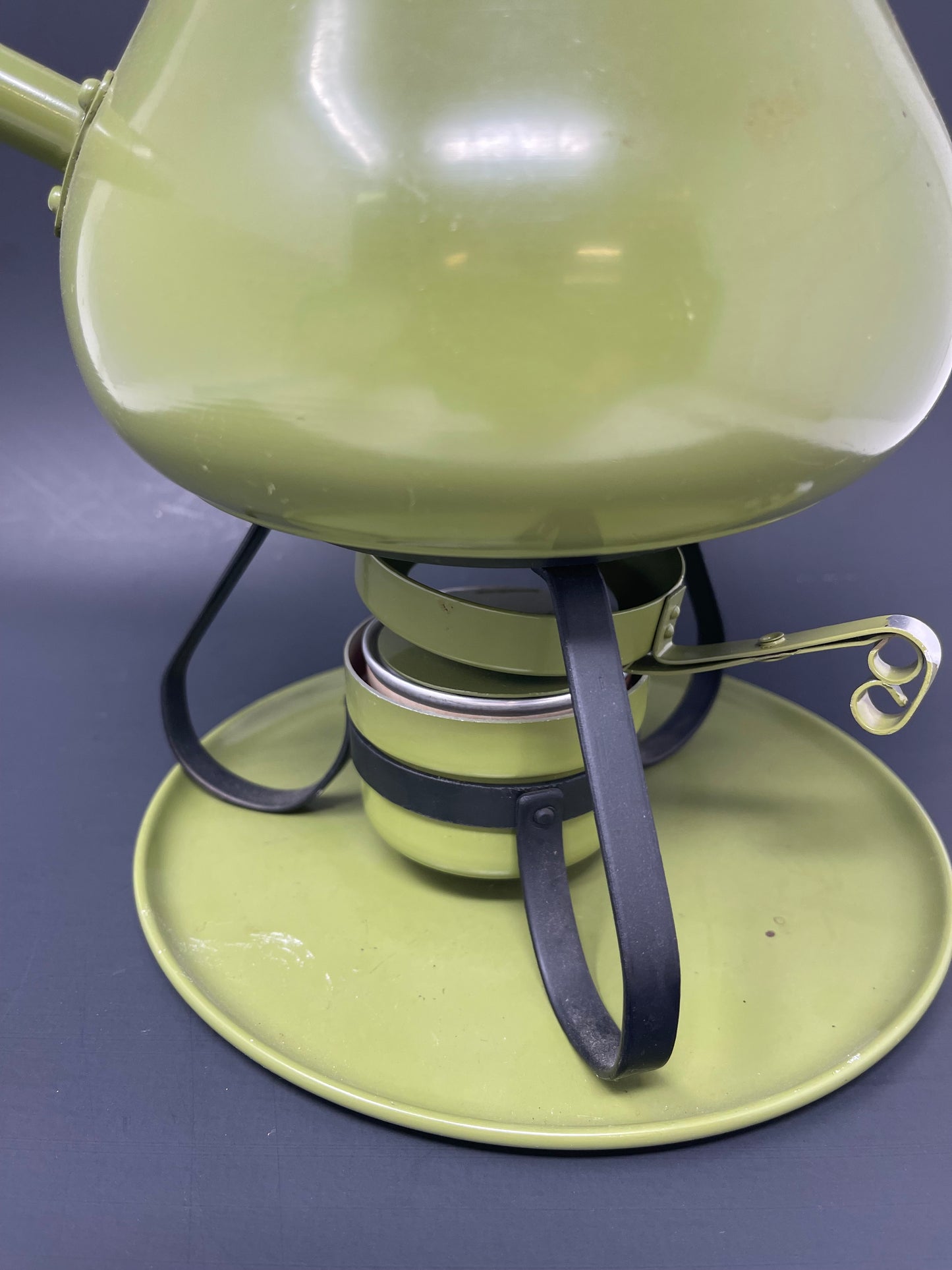 Retro Green Fondue Set