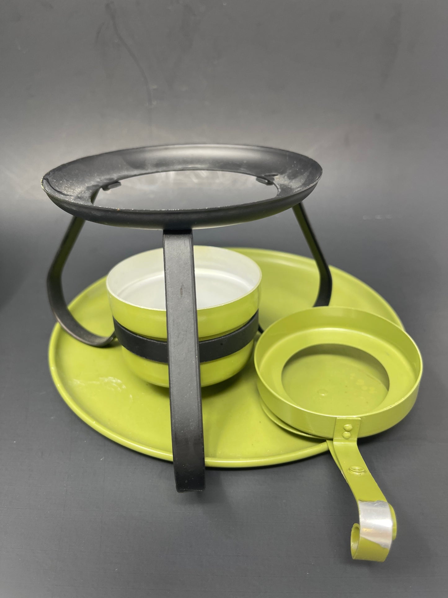 Retro Green Fondue Set