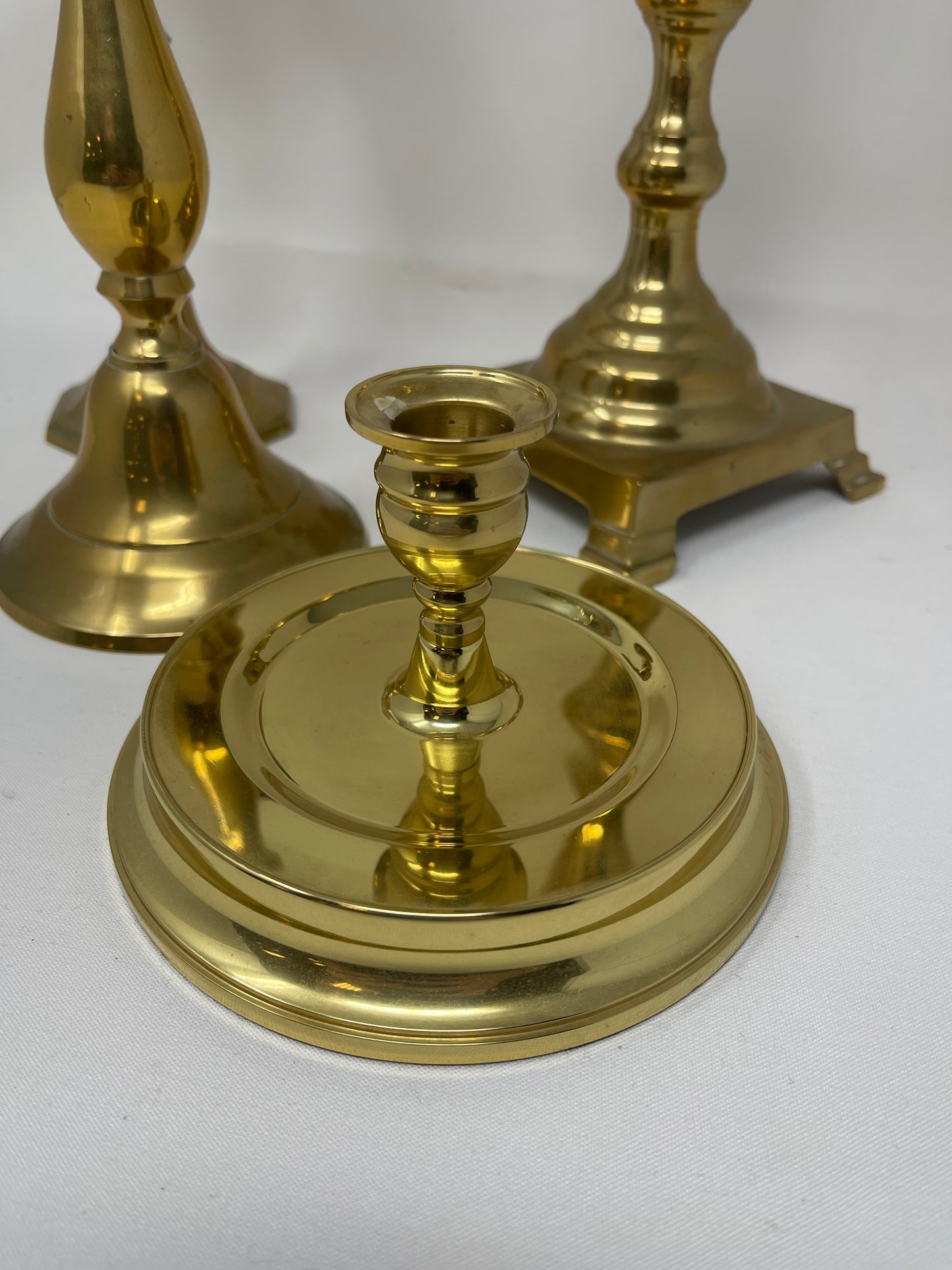 Lot Of 4 Brass Candlestick Holders