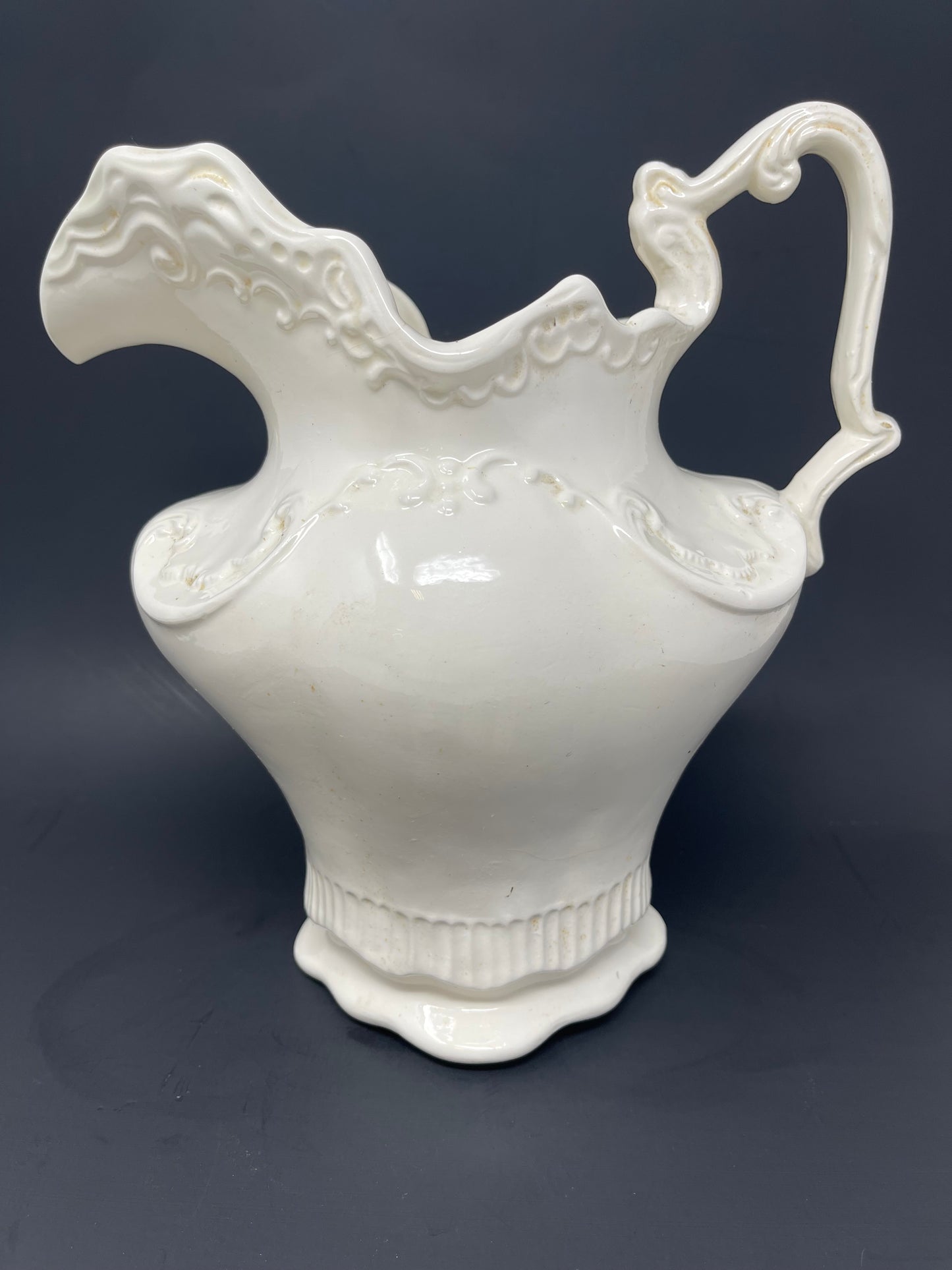 Arnel's Large White Ceramic Pitcher