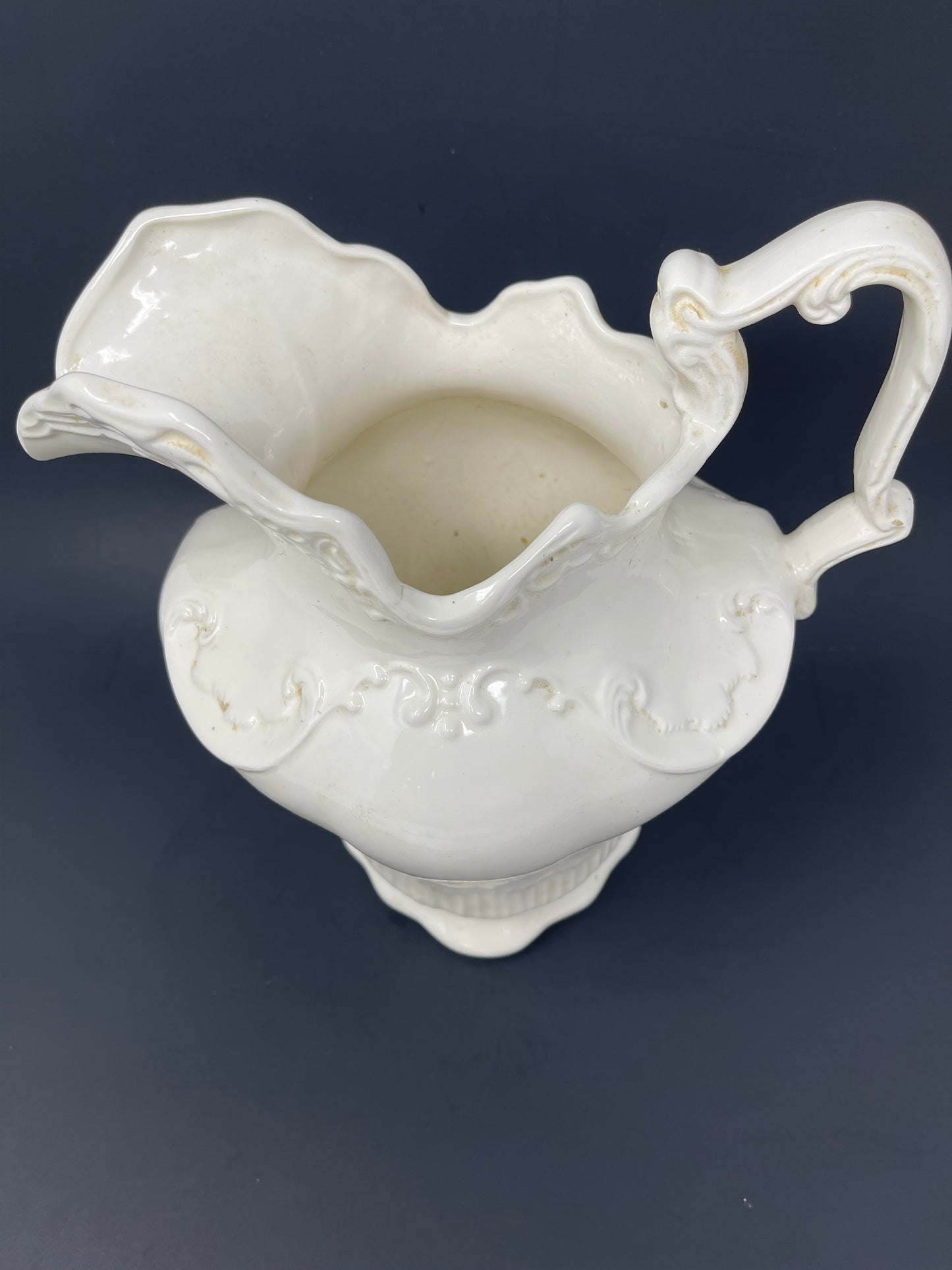 Arnel's Large White Ceramic Pitcher