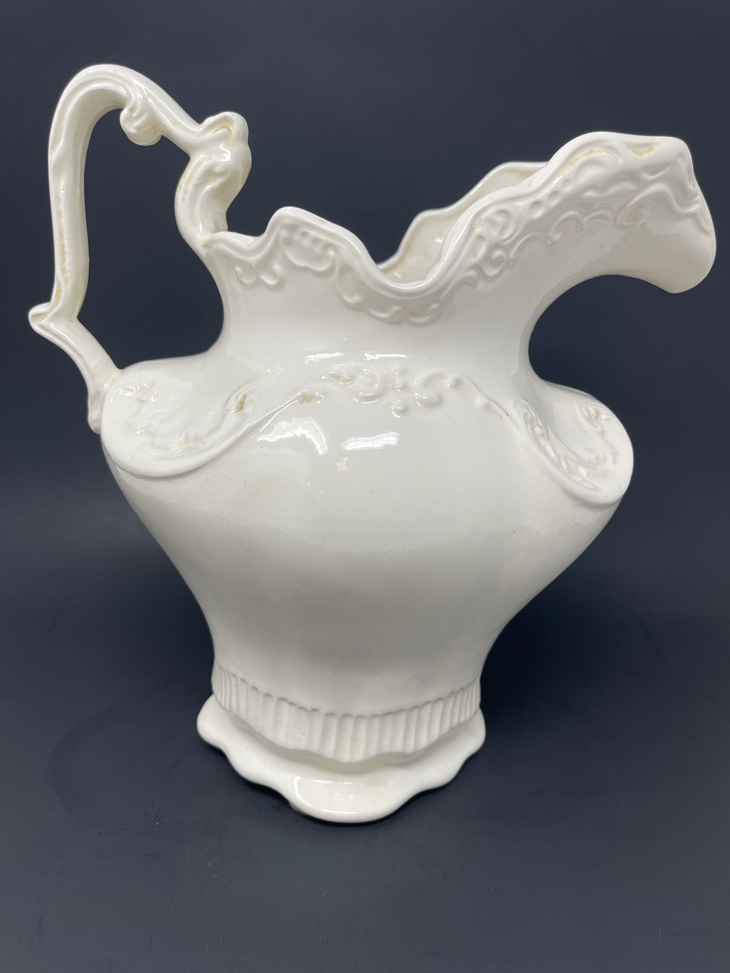 Arnel's Large White Ceramic Pitcher