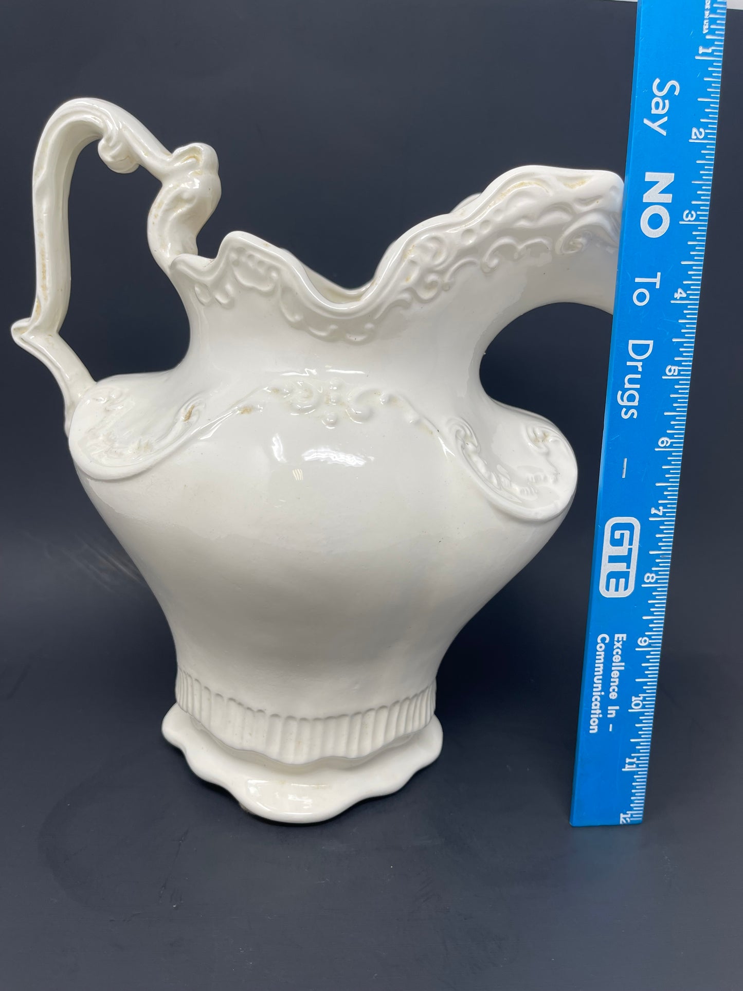 Arnel's Large White Ceramic Pitcher
