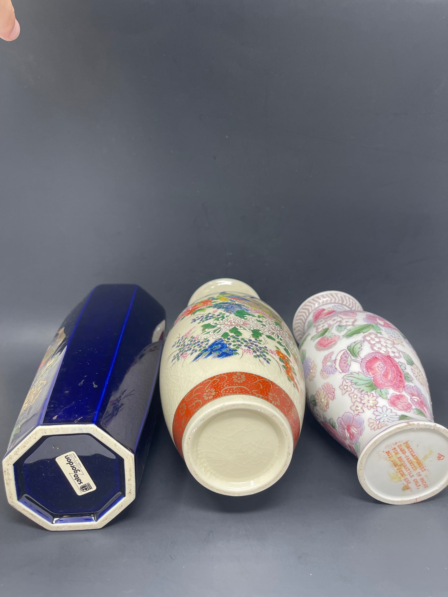 Lot Of 3 Asian Inspired Vases