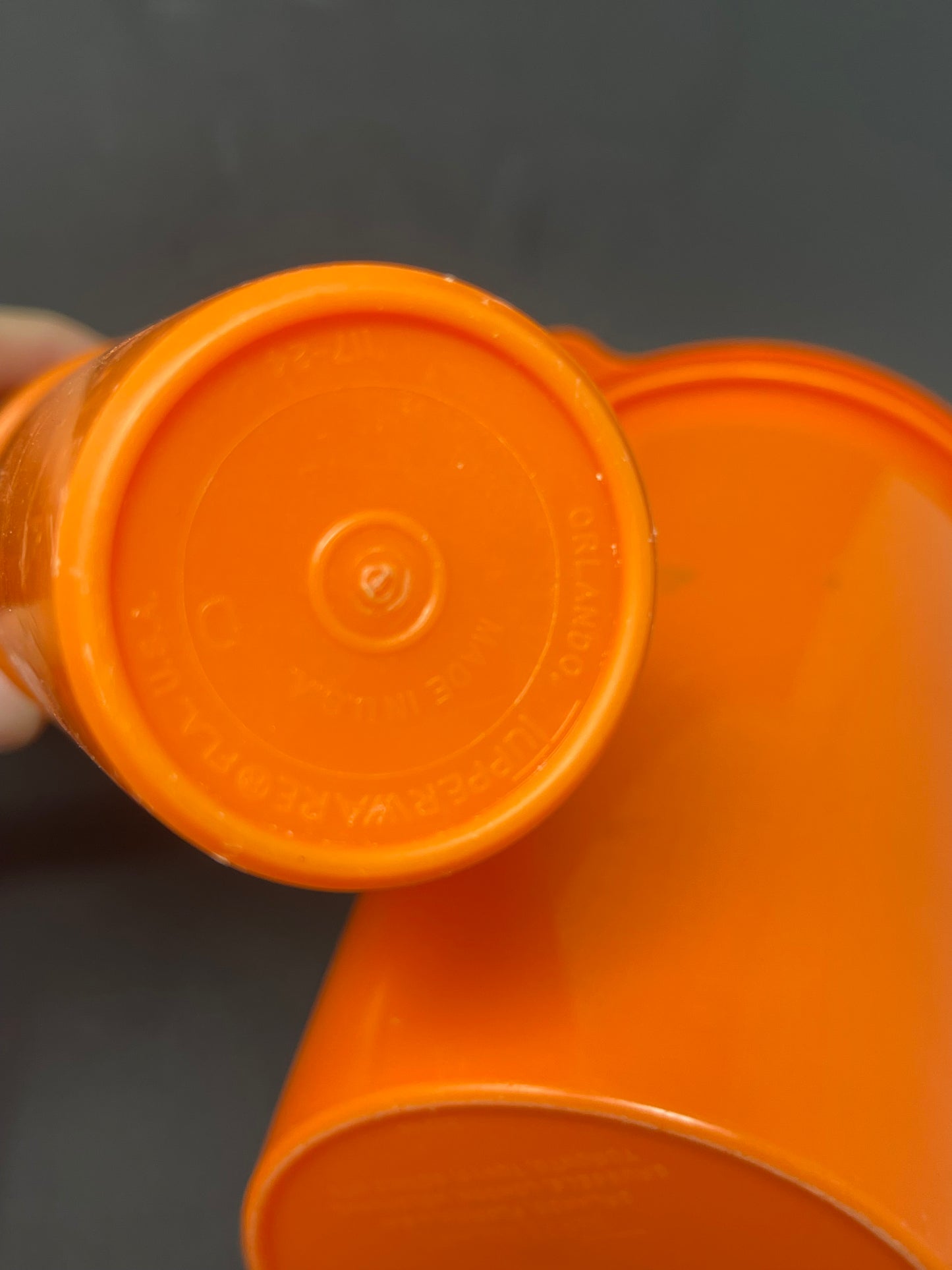 Vintage Orange Tupperware Drink Buddies W/ Cups