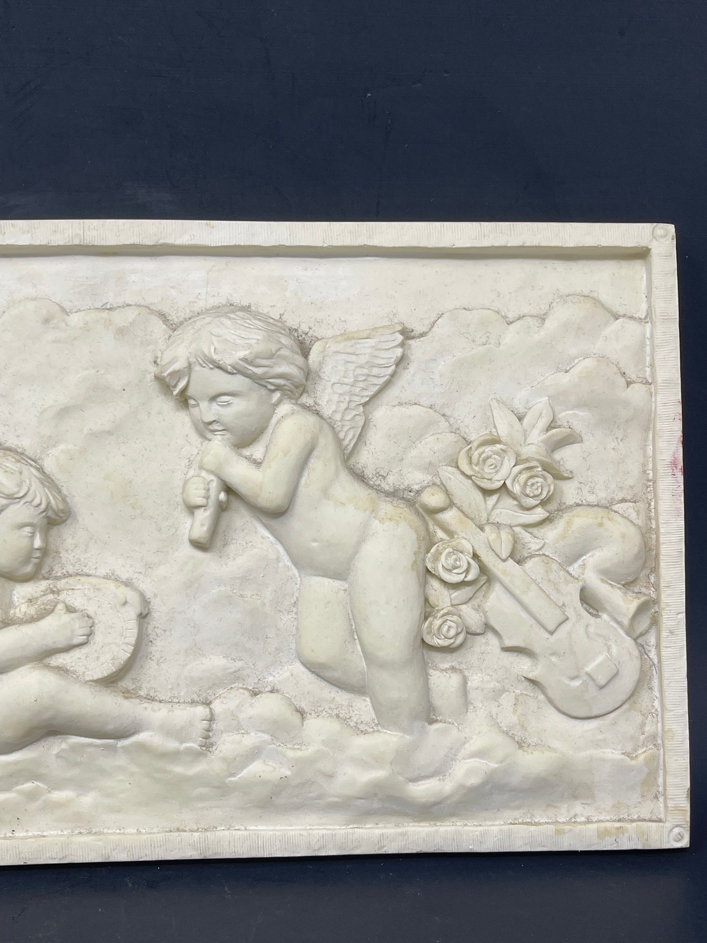 Vintage White Musical Cherubs Wall Art