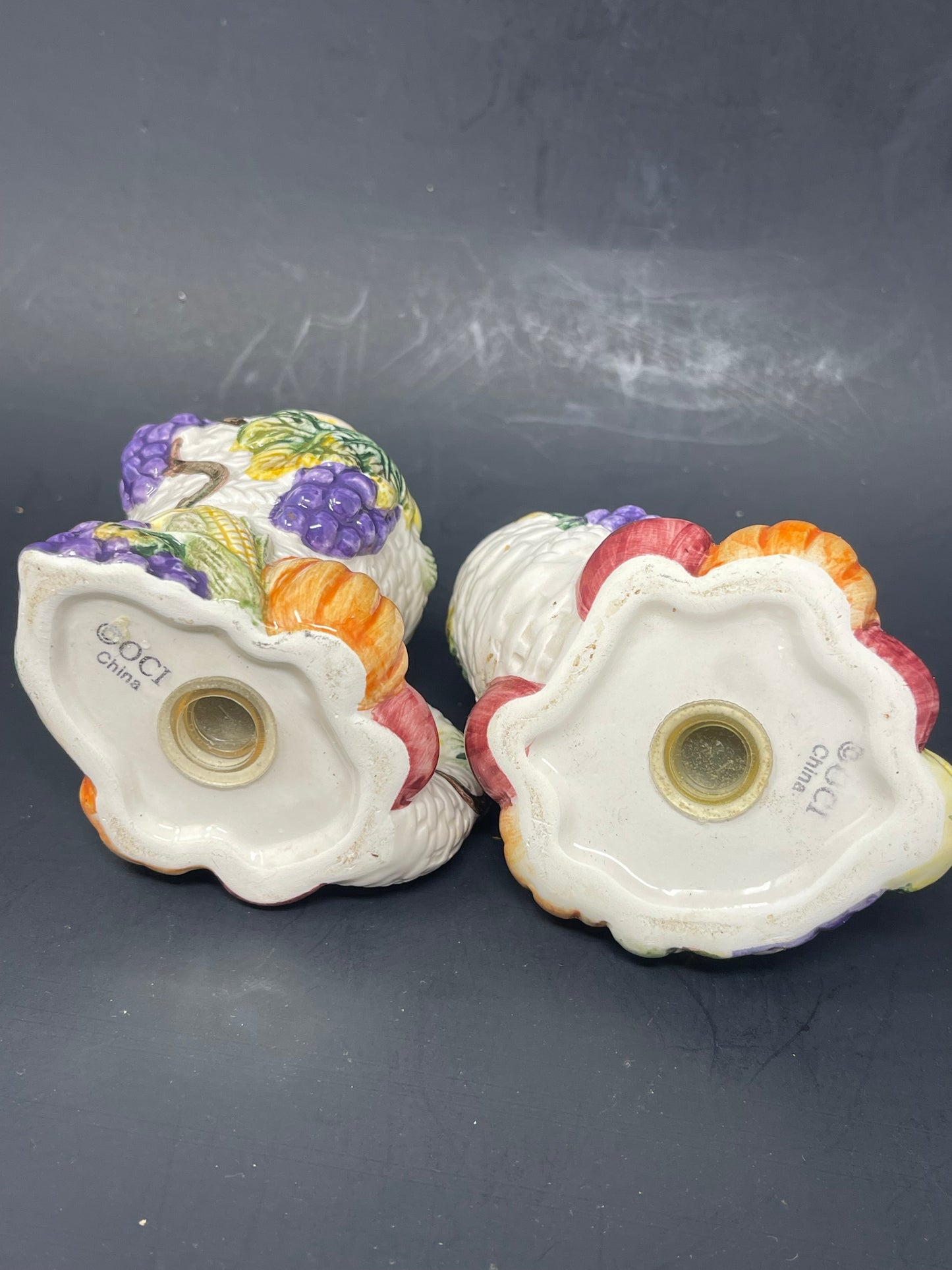 Fitz & Floyd Omnibus Harvest Bounty Salt & Pepper Shakers