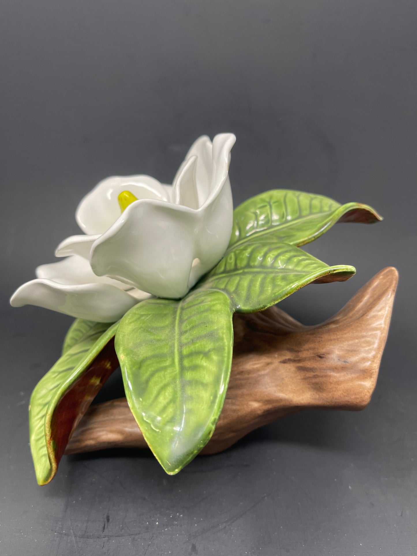 Ceramic White Magnolia Figurine