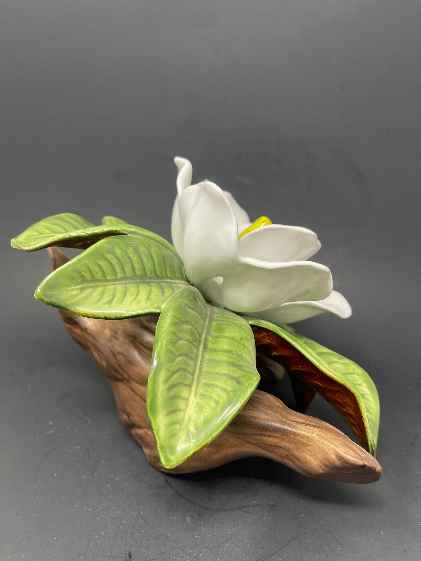 Ceramic White Magnolia Figurine