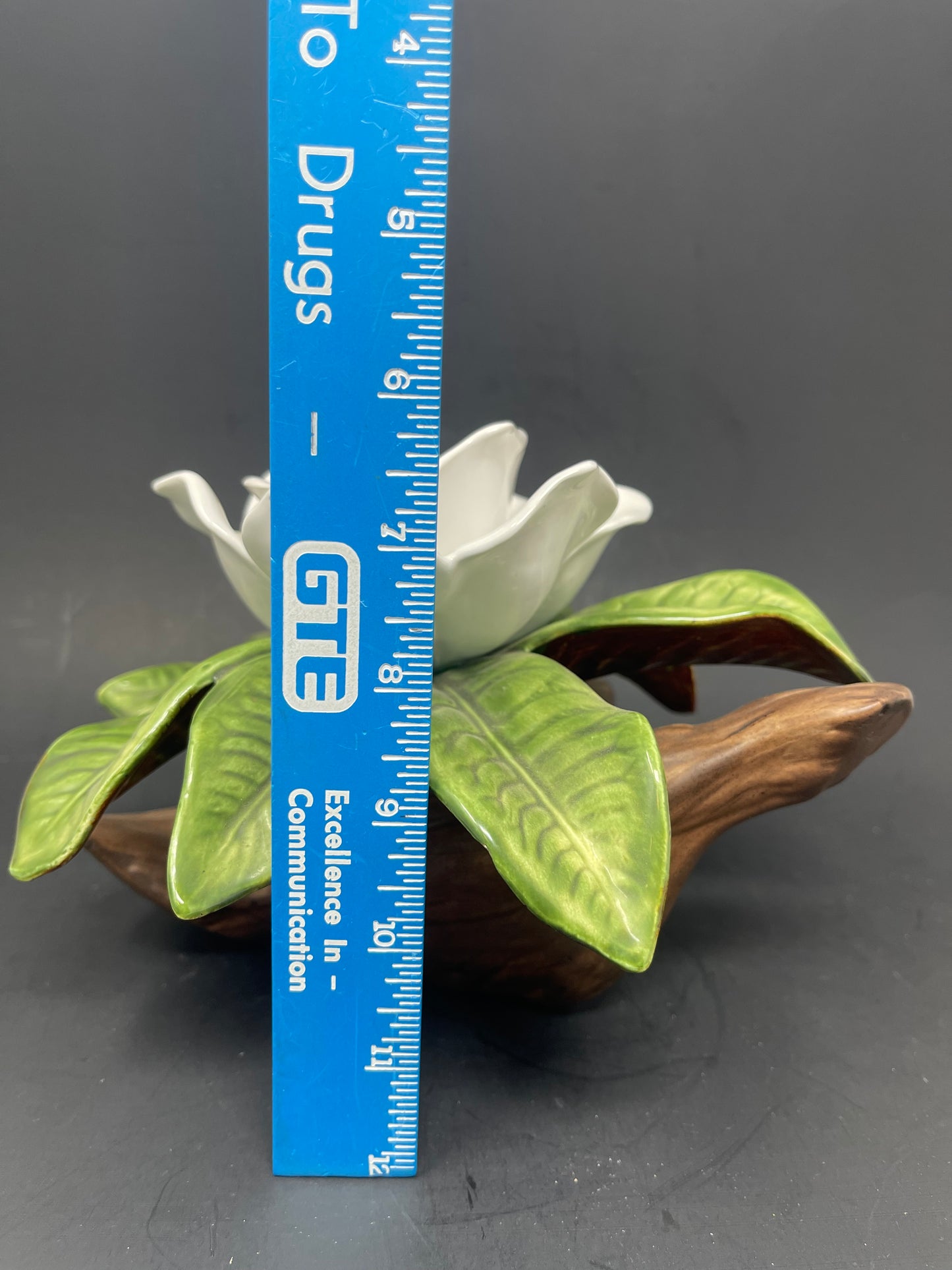 Ceramic White Magnolia Figurine