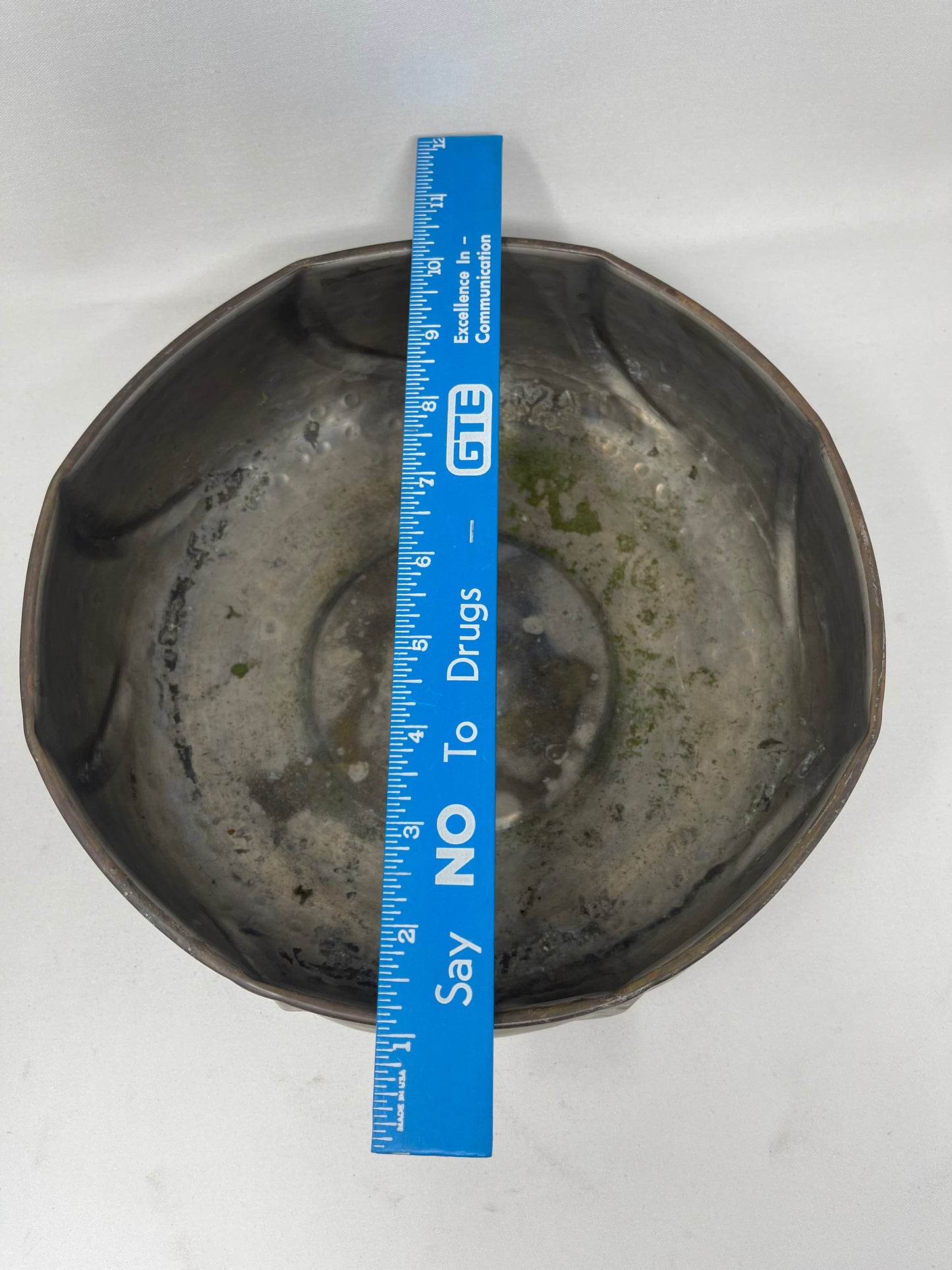 Round Hammered Brass Bowl