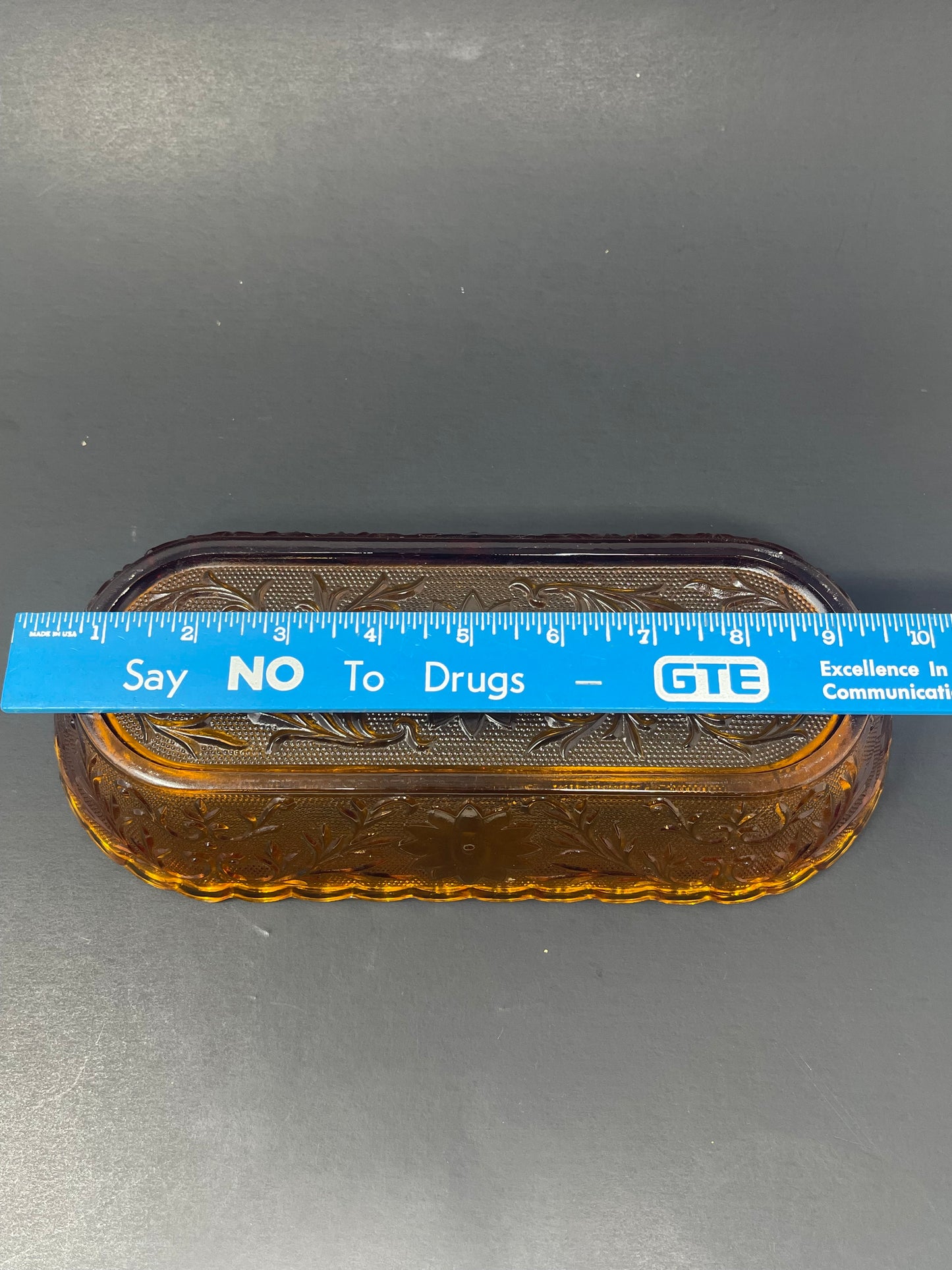 Indiana Glass Tiara Amber Celery Dish