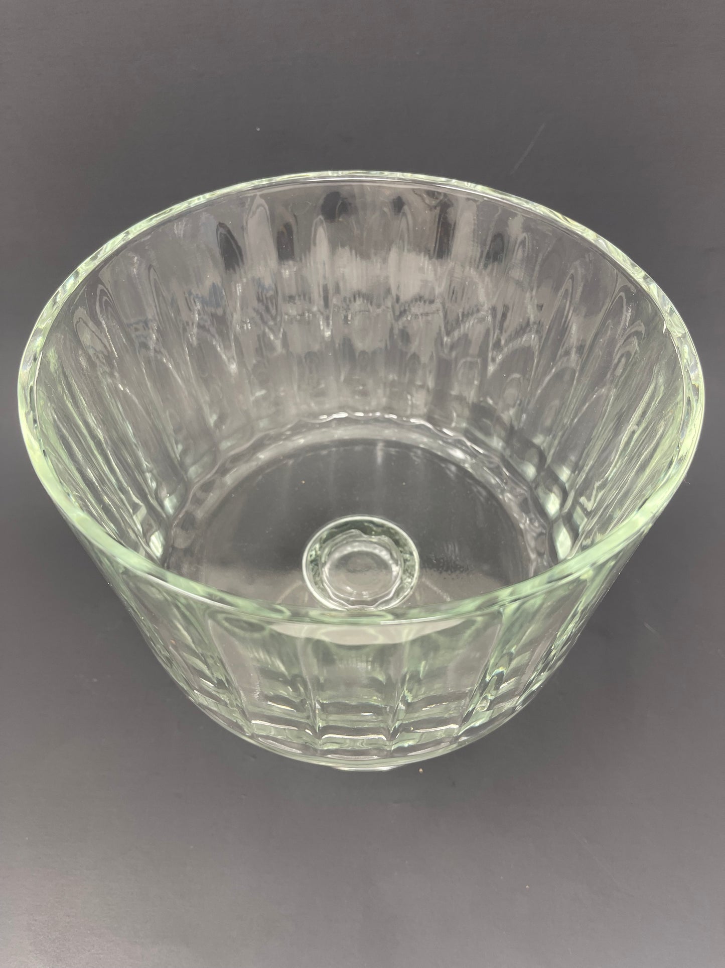 Paneled Glass Pedestal Trifle Bowl
