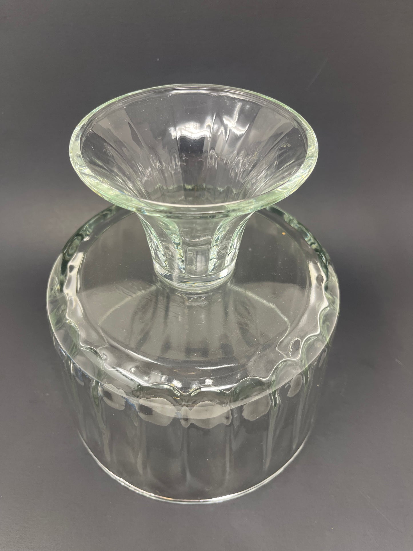 Paneled Glass Pedestal Trifle Bowl