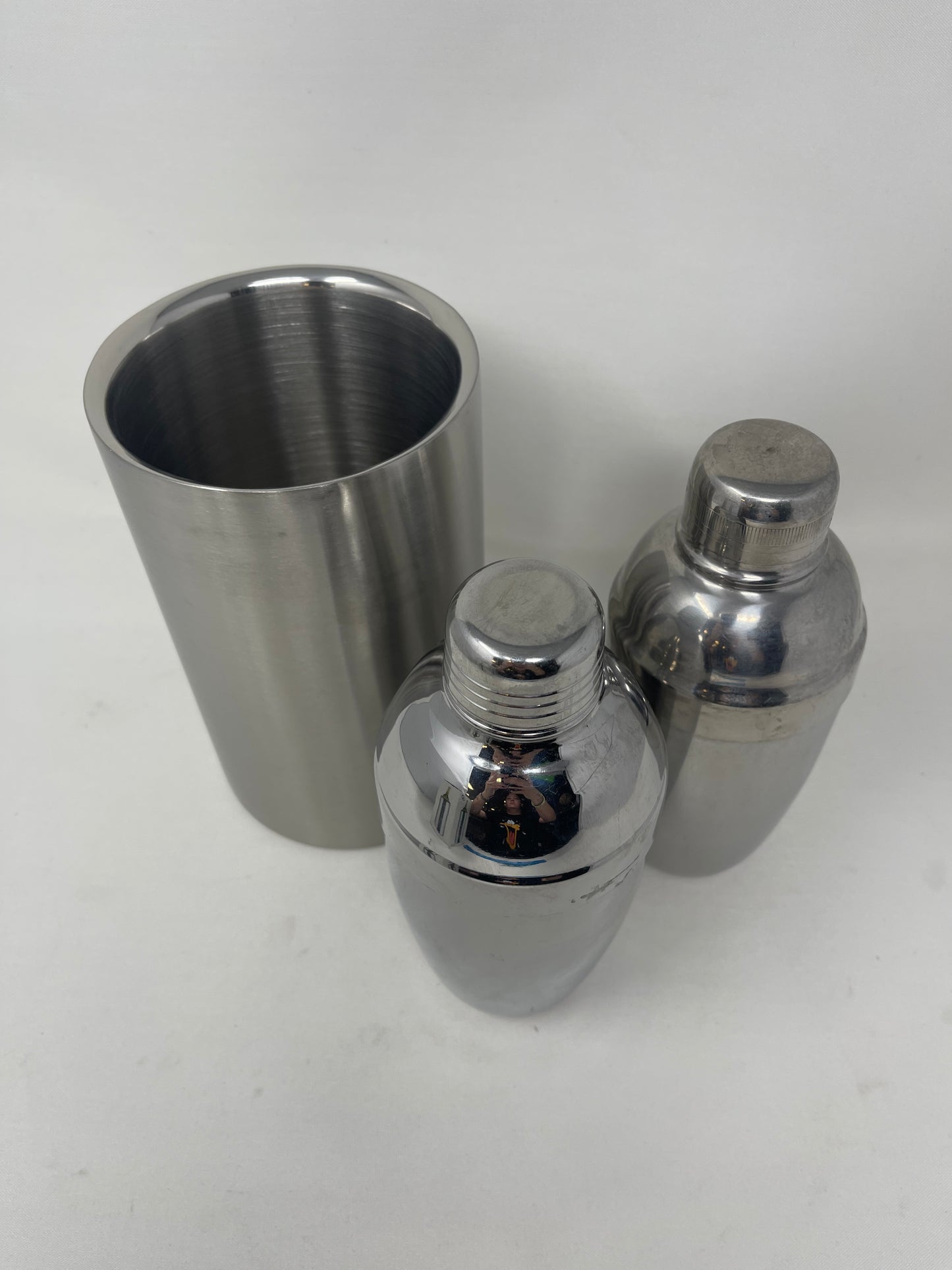 Assorted Bar Accessories Including Wine Cooler & 2 Shakers