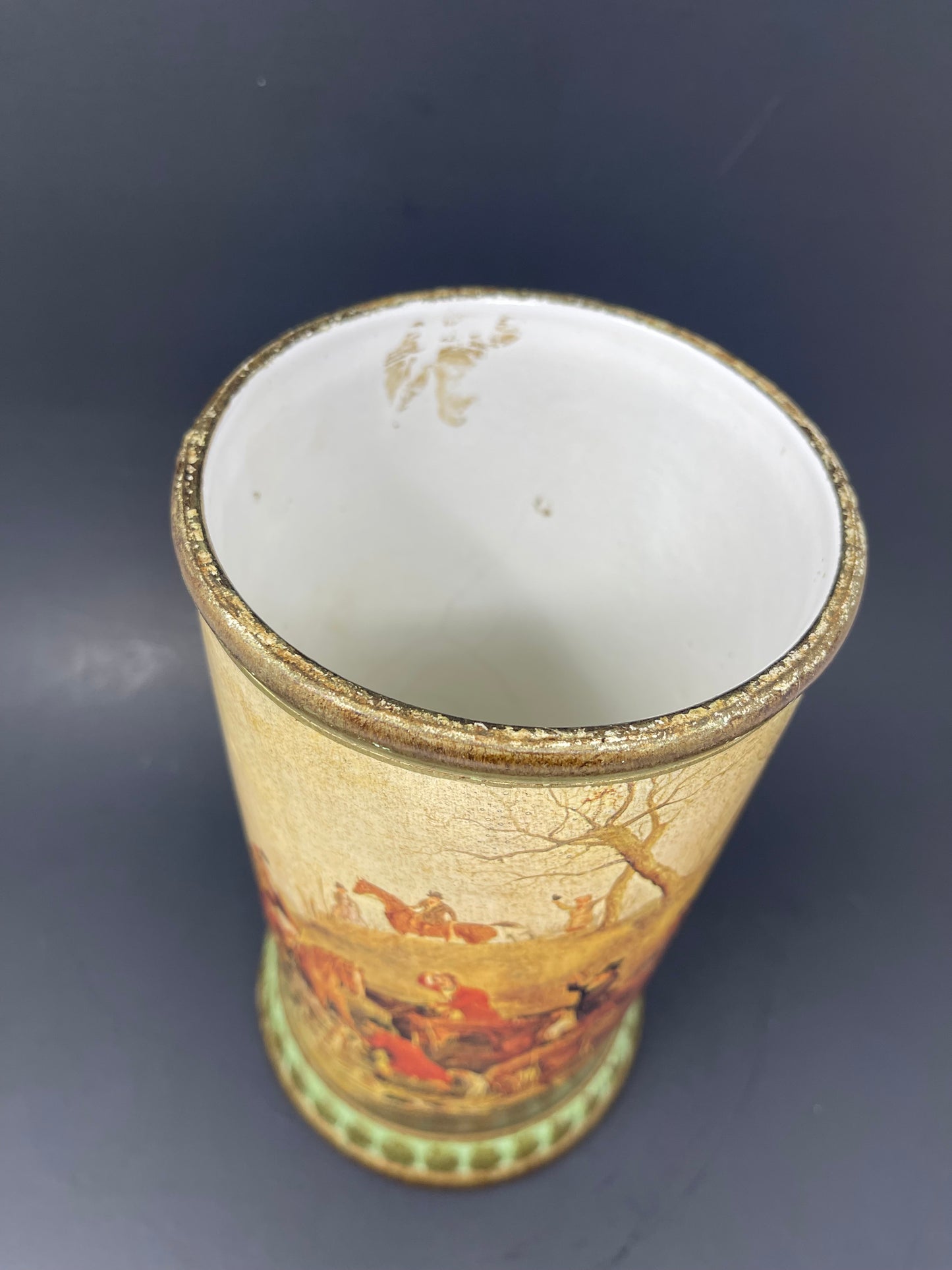 Vintage Hunting Scene Canister