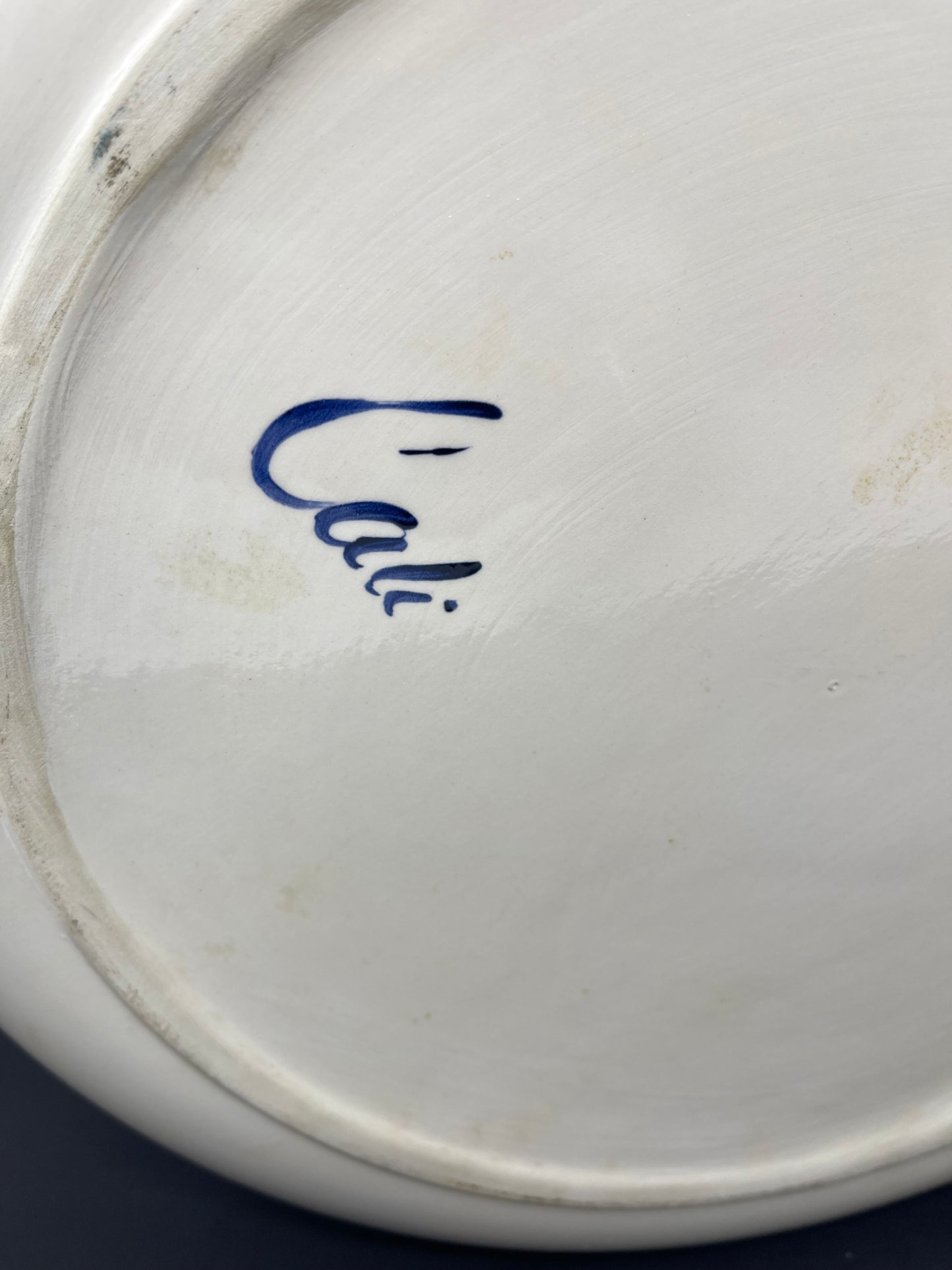 Vintage Cali Signed Large Vegetable Serving Platter