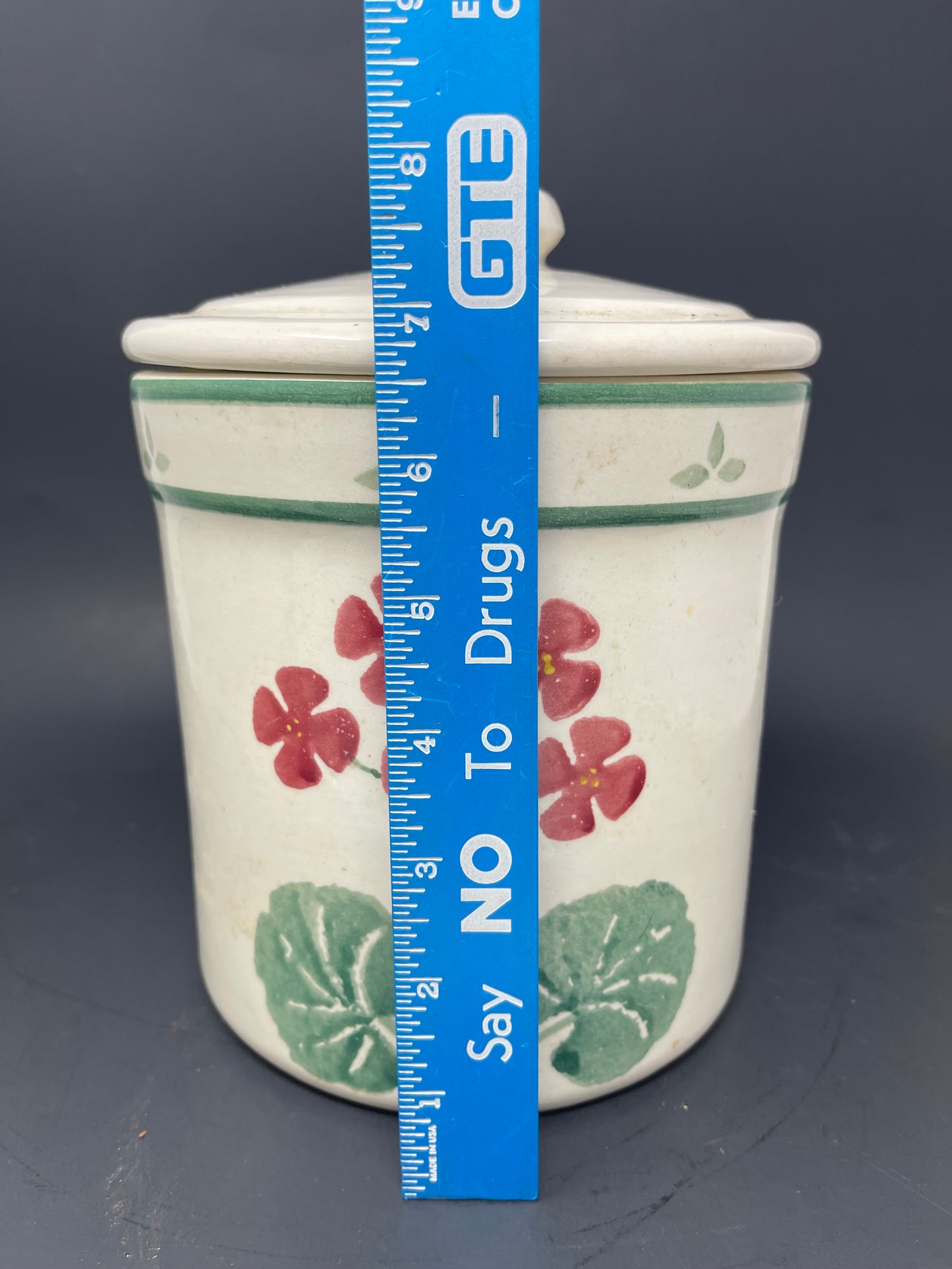 Crock Shop Canister Set Of 3 W/ Lids
