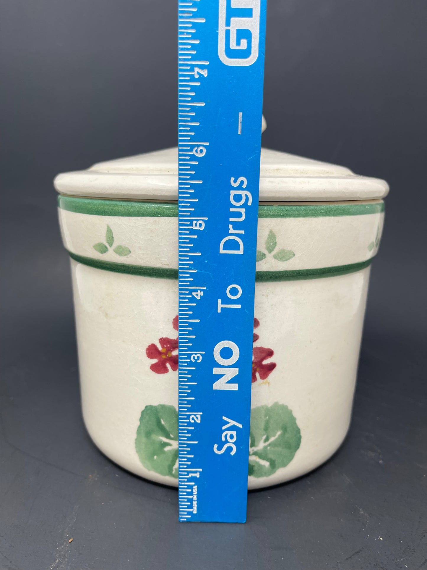 Crock Shop Canister Set Of 3 W/ Lids