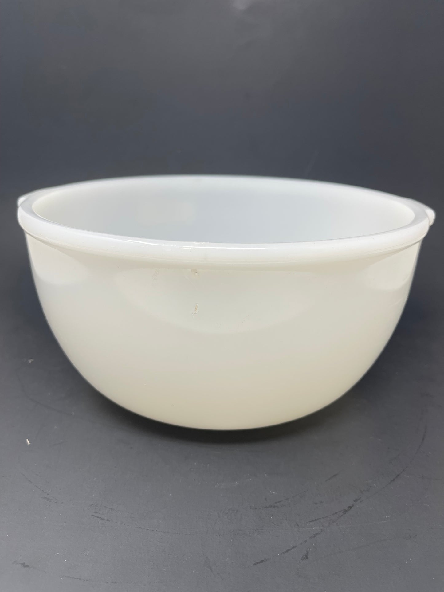 Set Of 2 Milk Glass Mixing Bowls