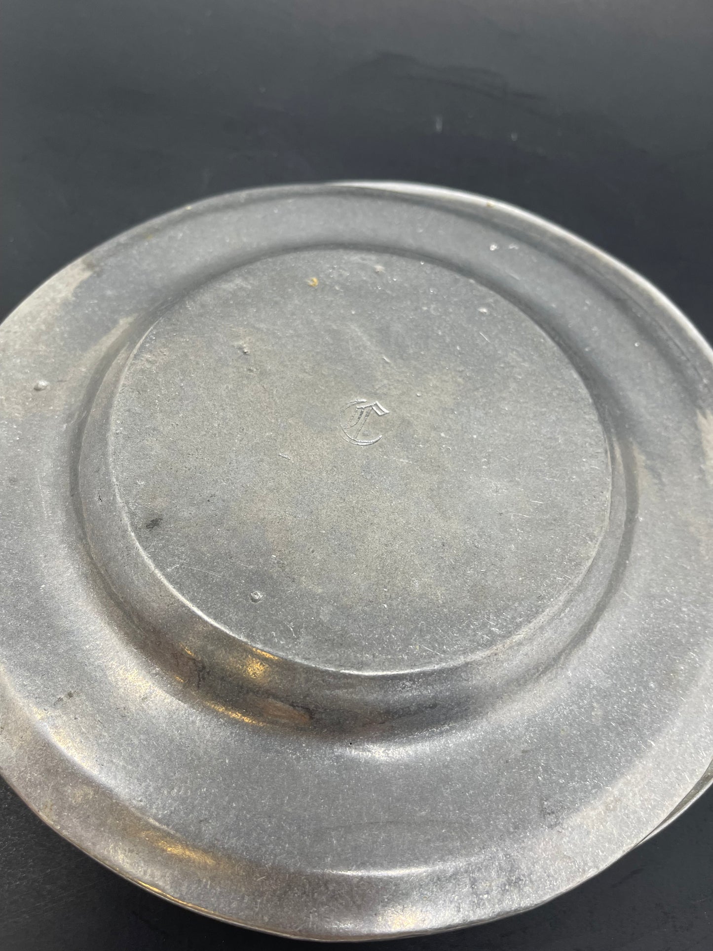 Pewter Dragon Handle Porringer Reproductions W/ Plates