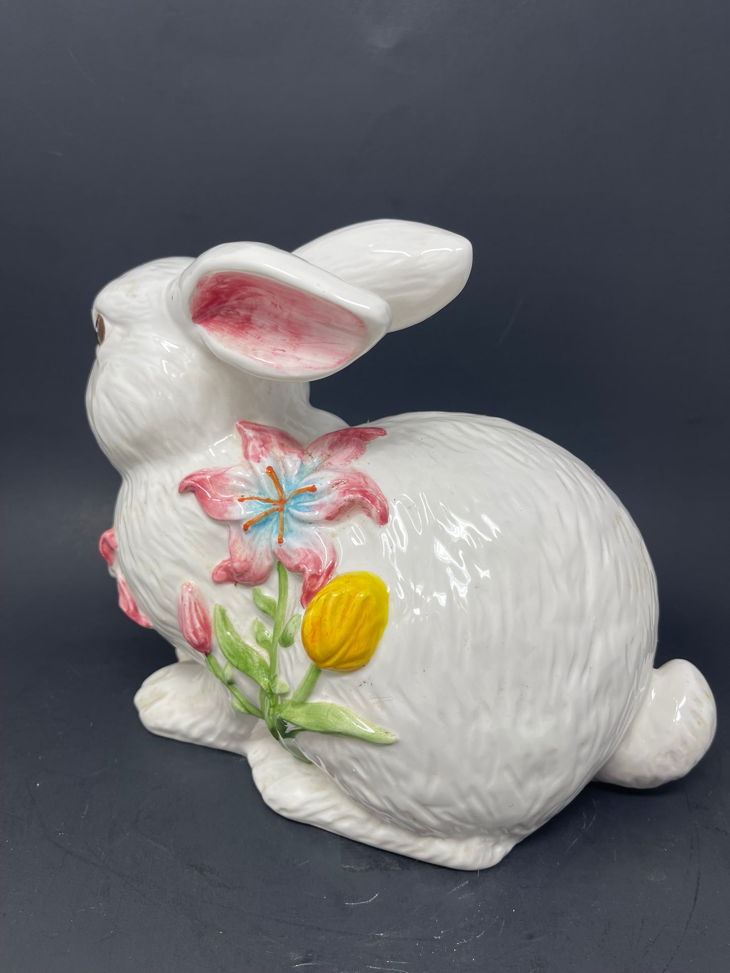 Noble Excellence Ceramic Floral Decorative Bunny