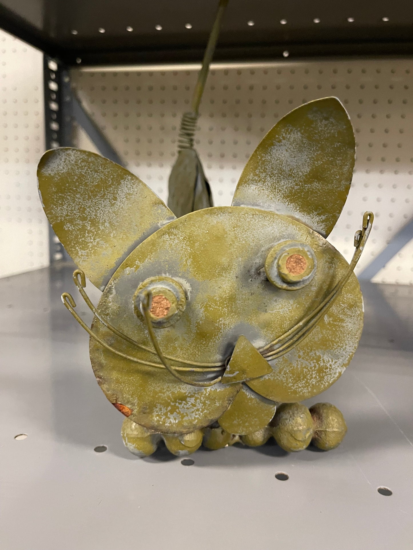Green Metal Decorative Cat