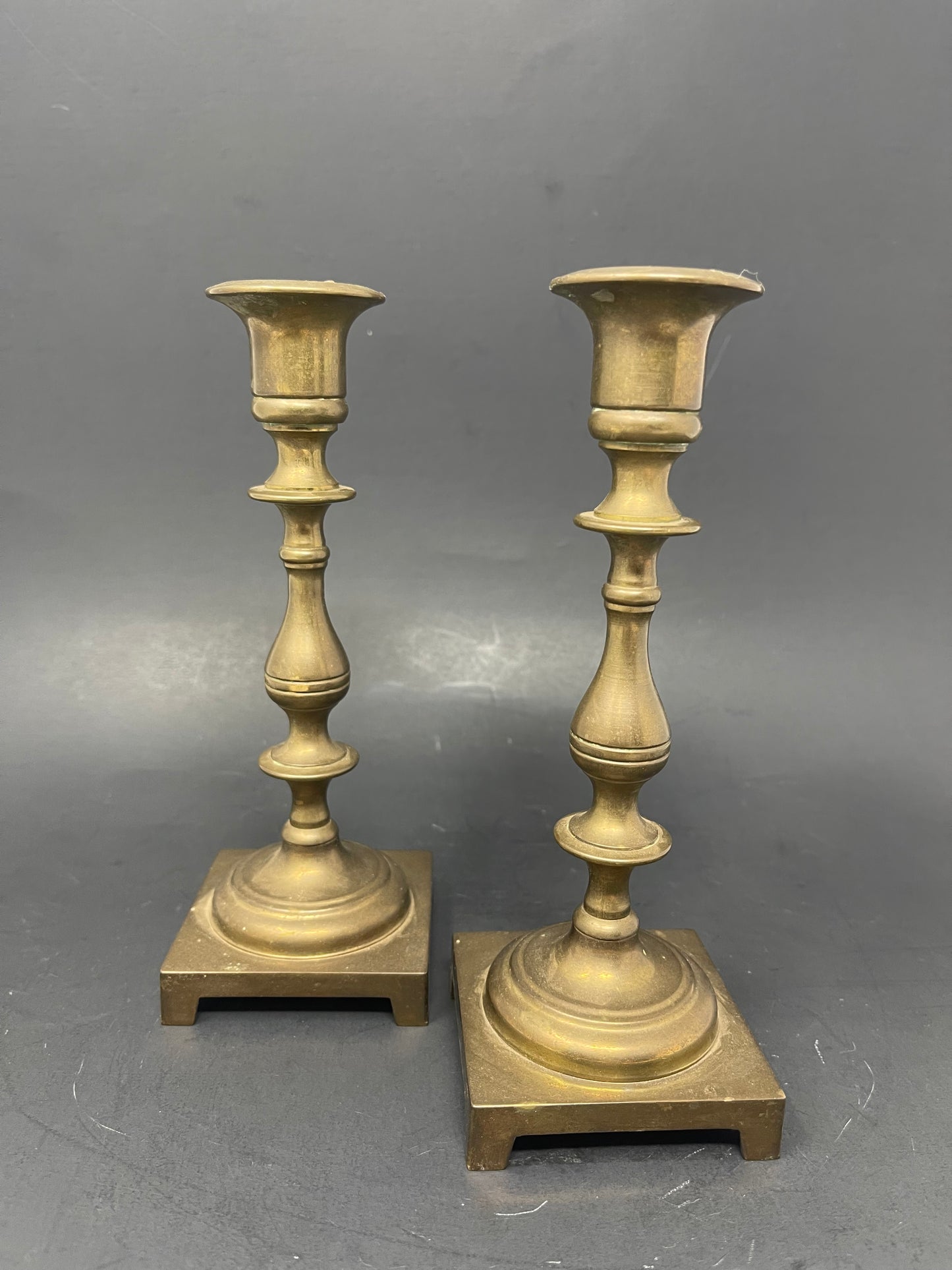 Pair Of Brass Candlestick Holders