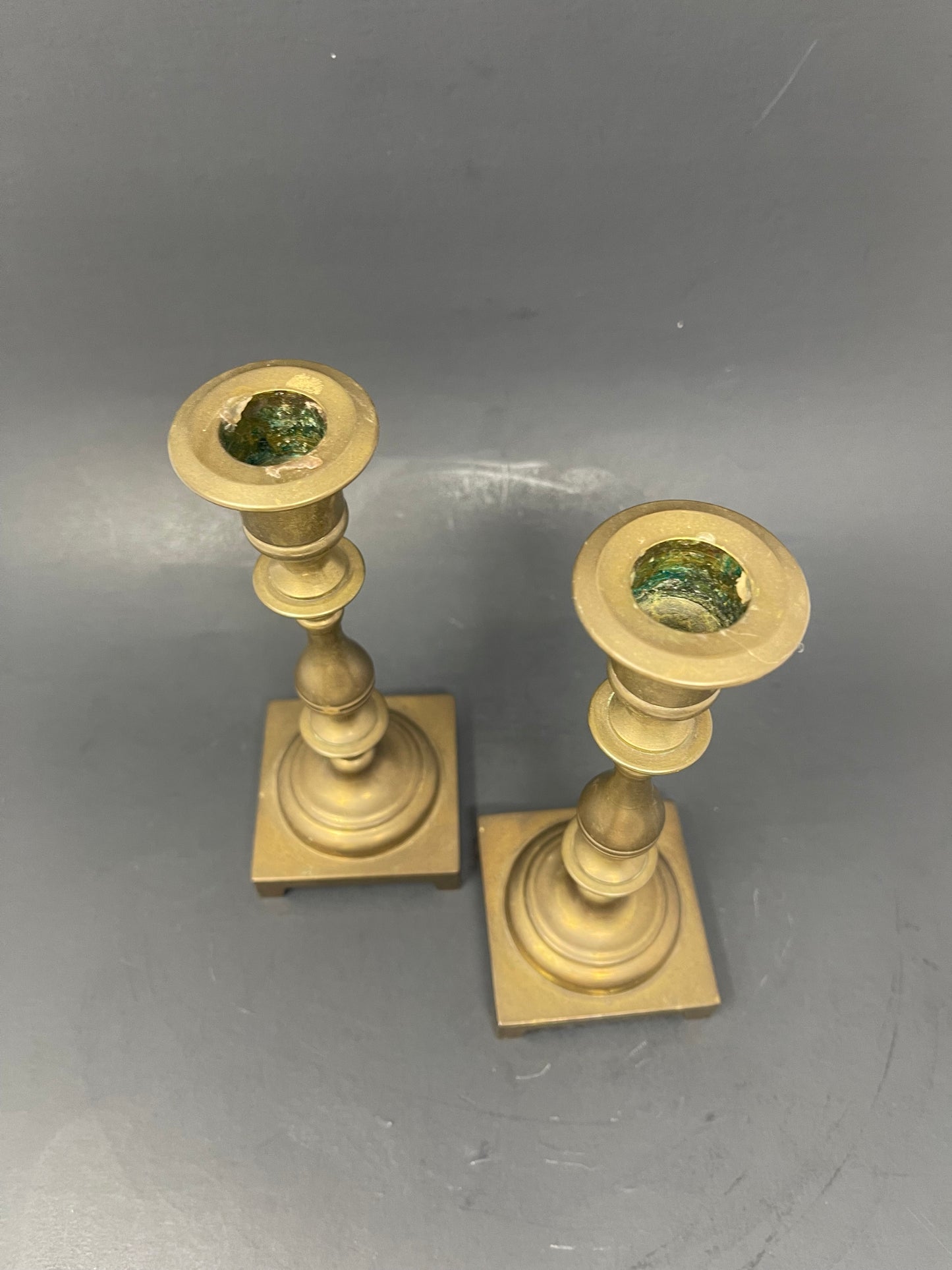 Pair Of Brass Candlestick Holders