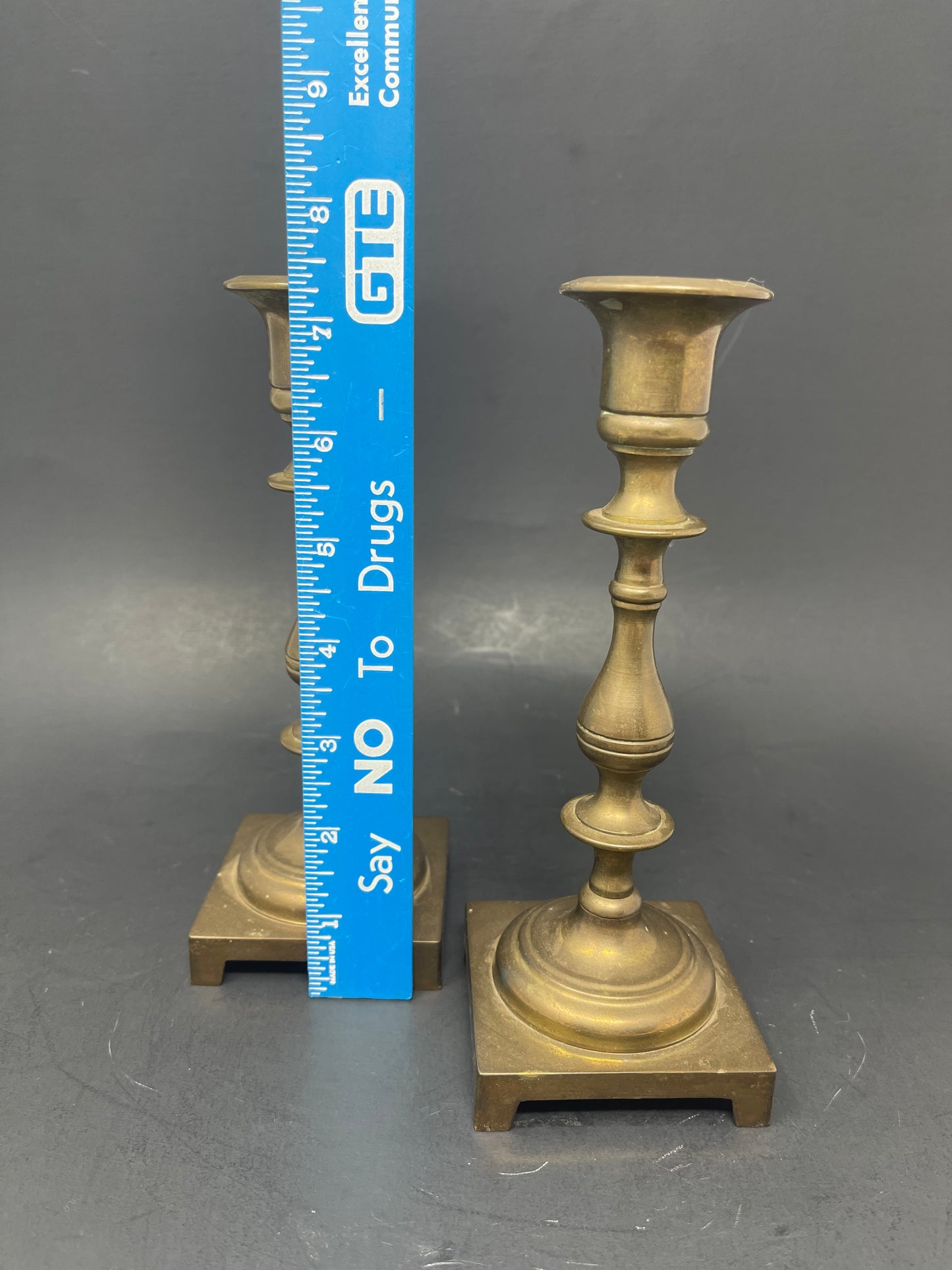 Pair Of Brass Candlestick Holders