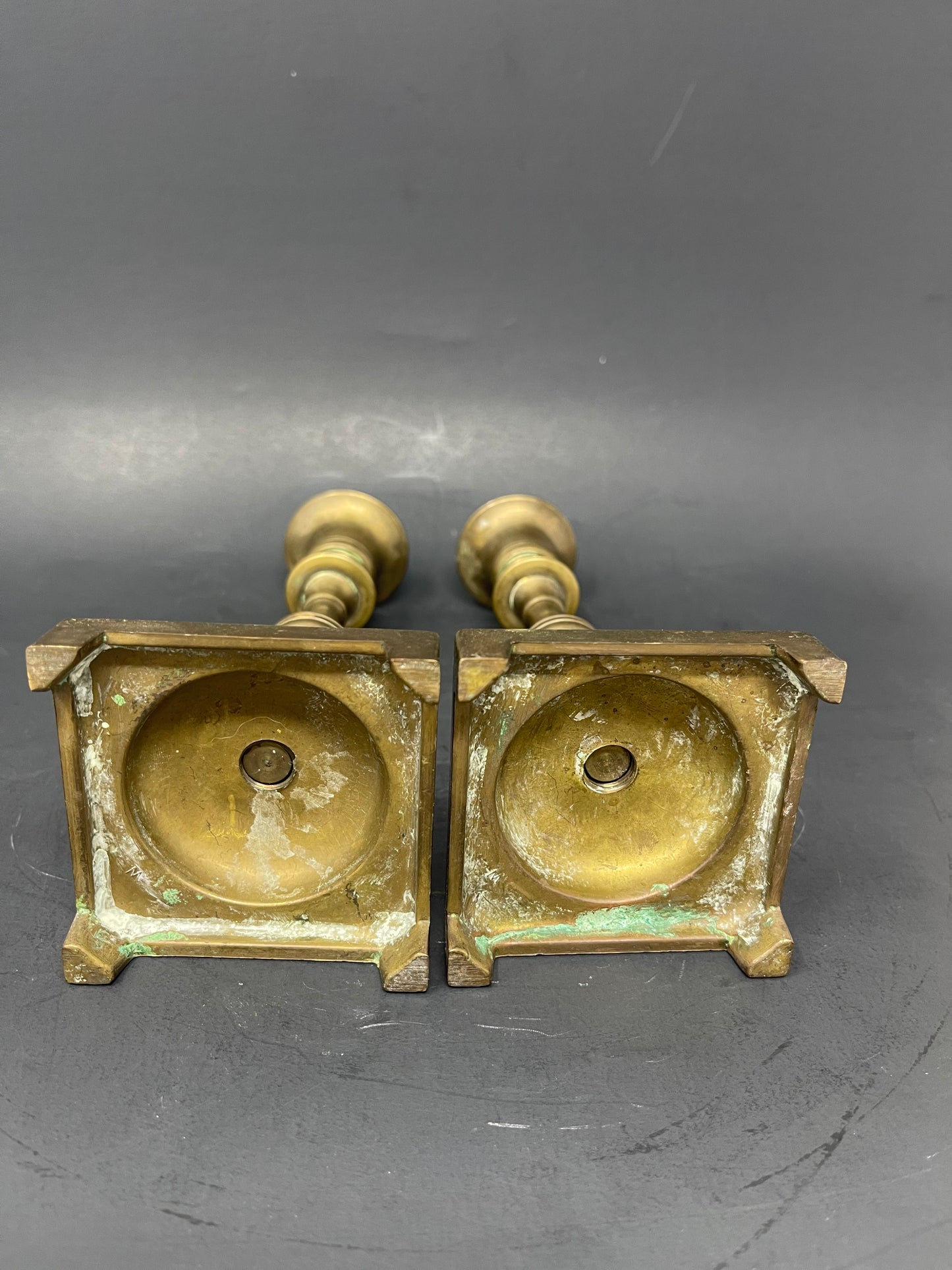 Pair Of Brass Candlestick Holders