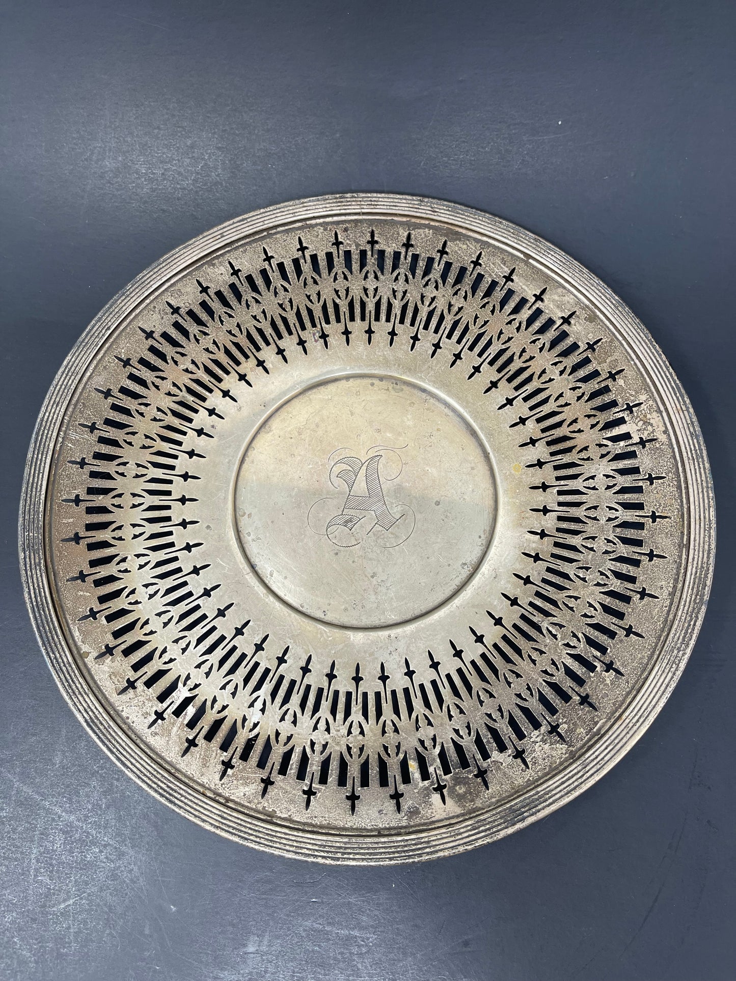 Lot Of Silver Plated Platters & Decorative Plates