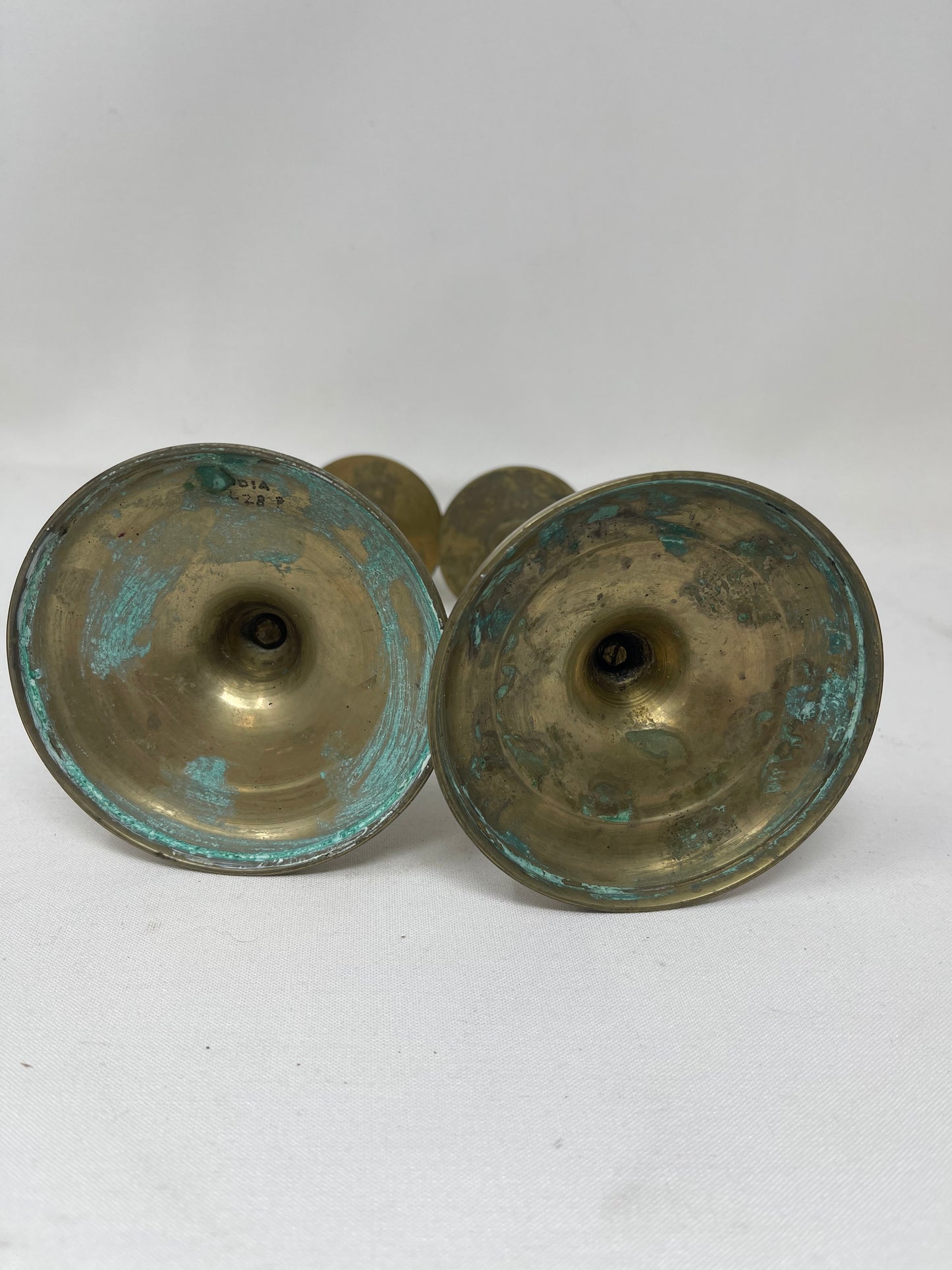 Vintage Brass "Barley Twist" Candlestick Pair