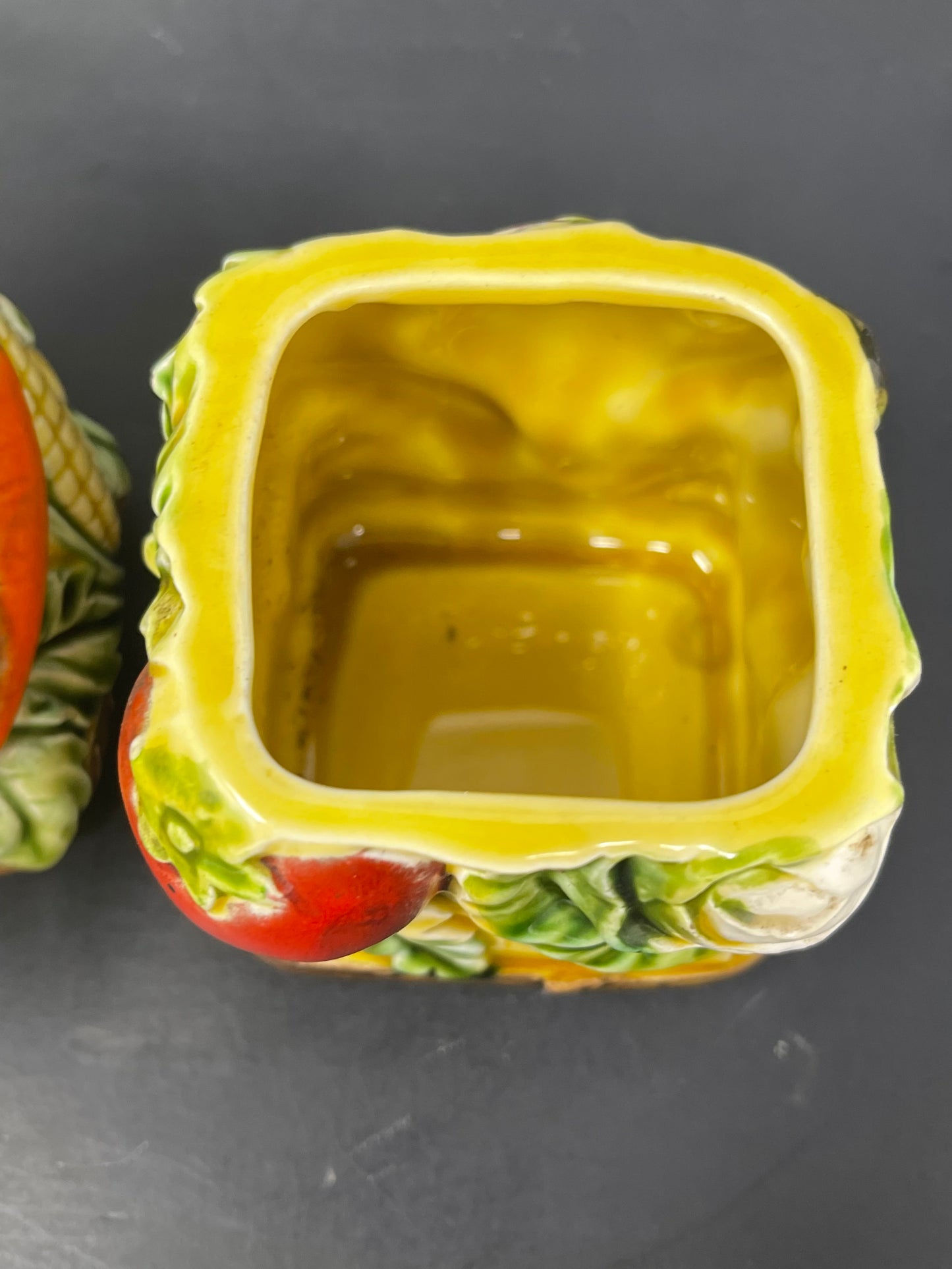 Vintage Vegetable Sugar Bowl & Creamer Set
