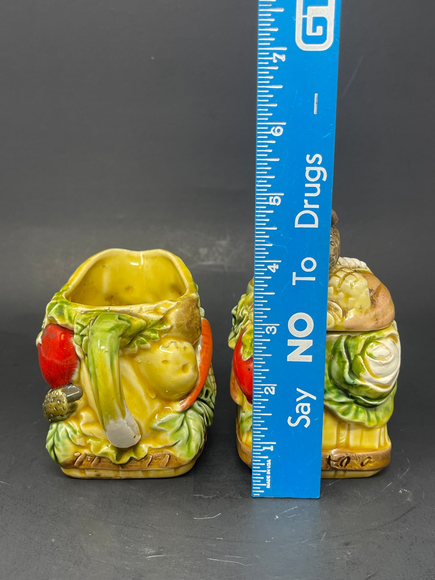 Vintage Vegetable Sugar Bowl & Creamer Set