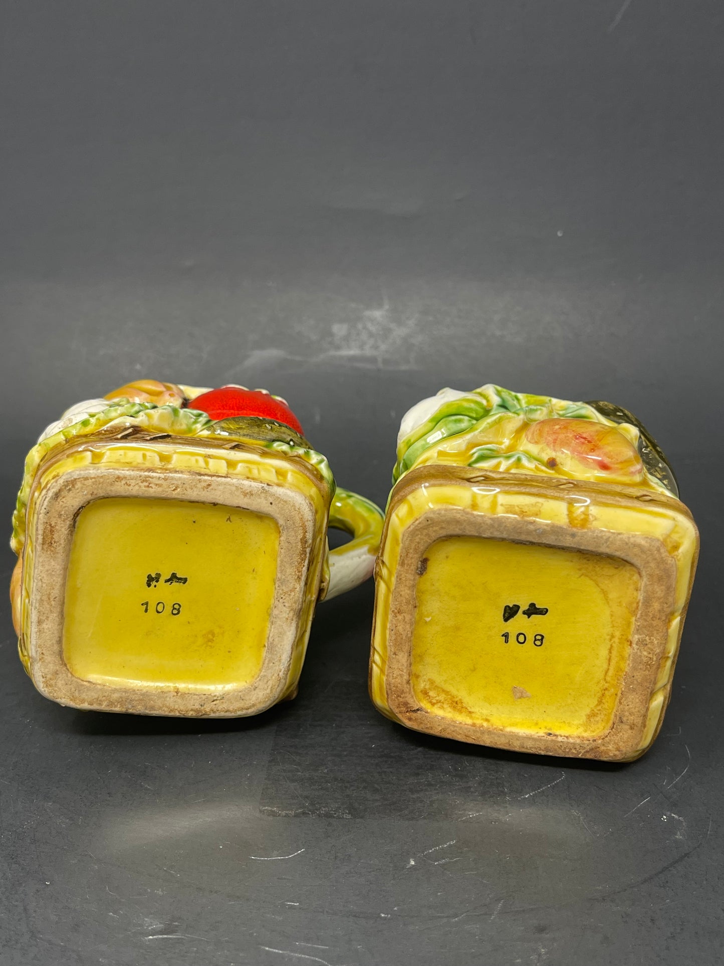 Vintage Vegetable Sugar Bowl & Creamer Set