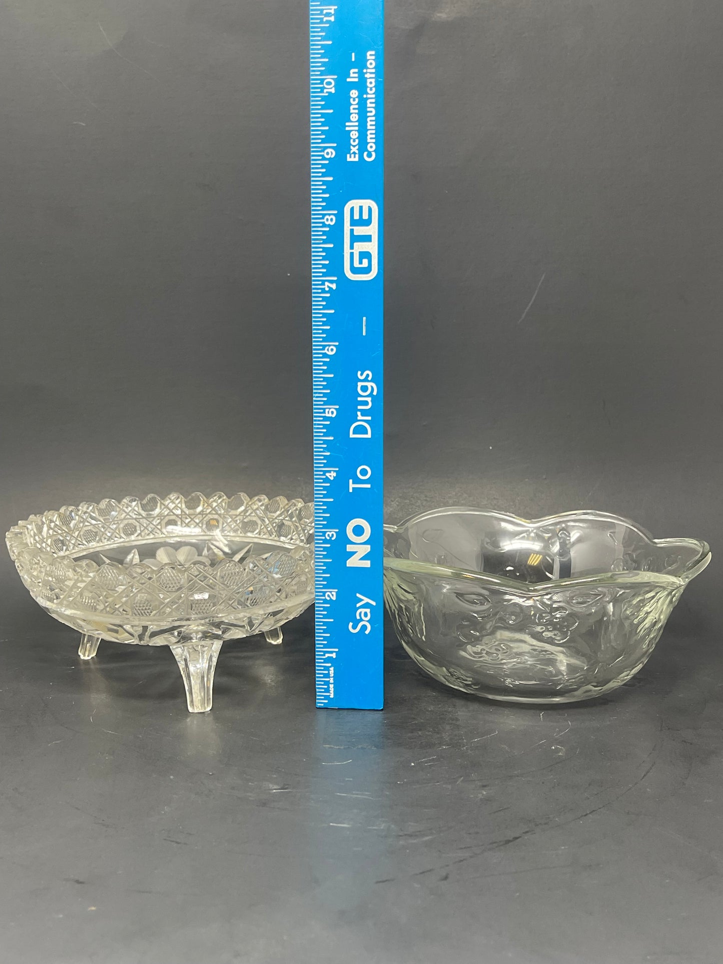 Set Of 2 Of Crystal Trinket Trays