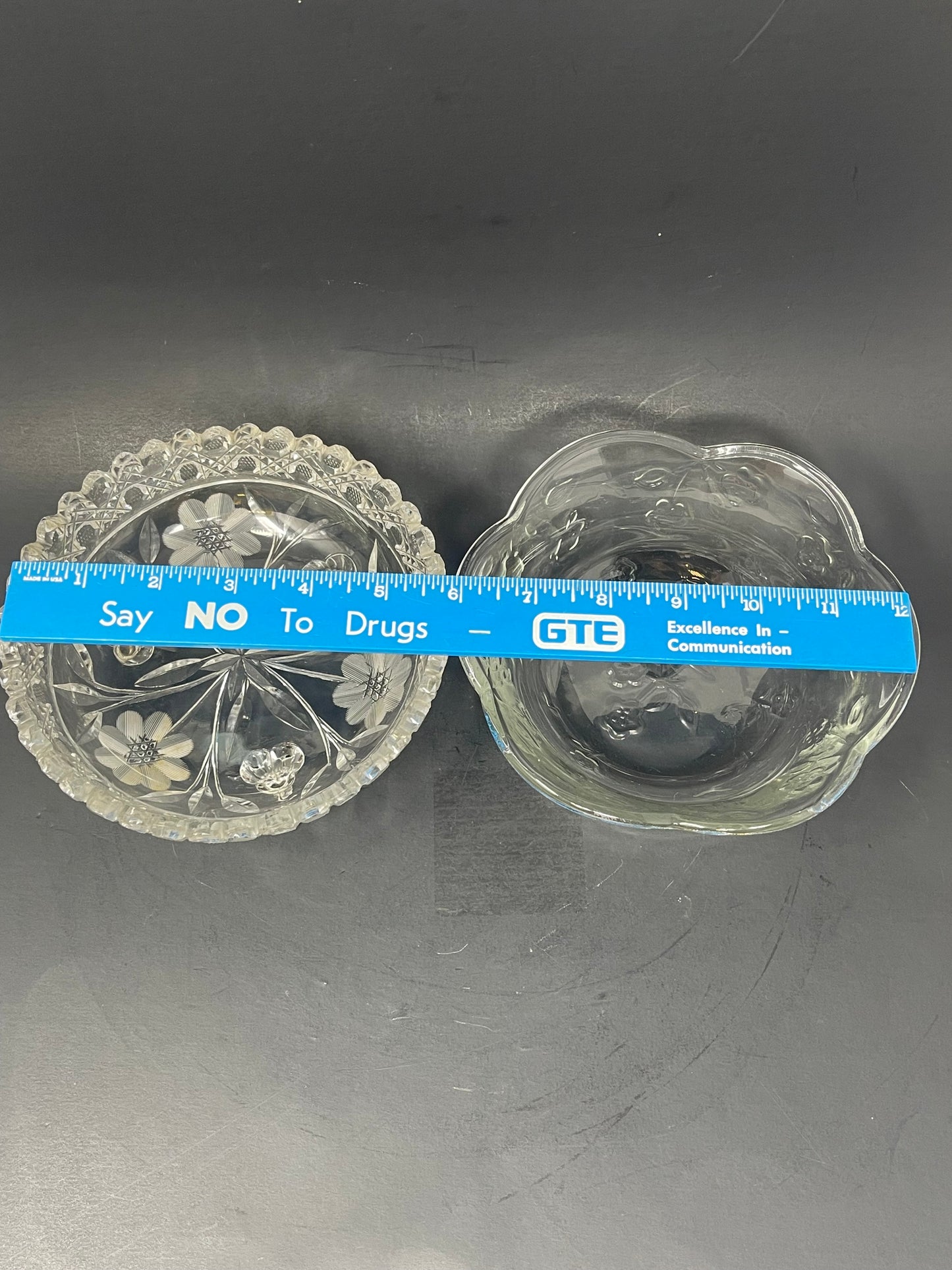 Set Of 2 Of Crystal Trinket Trays