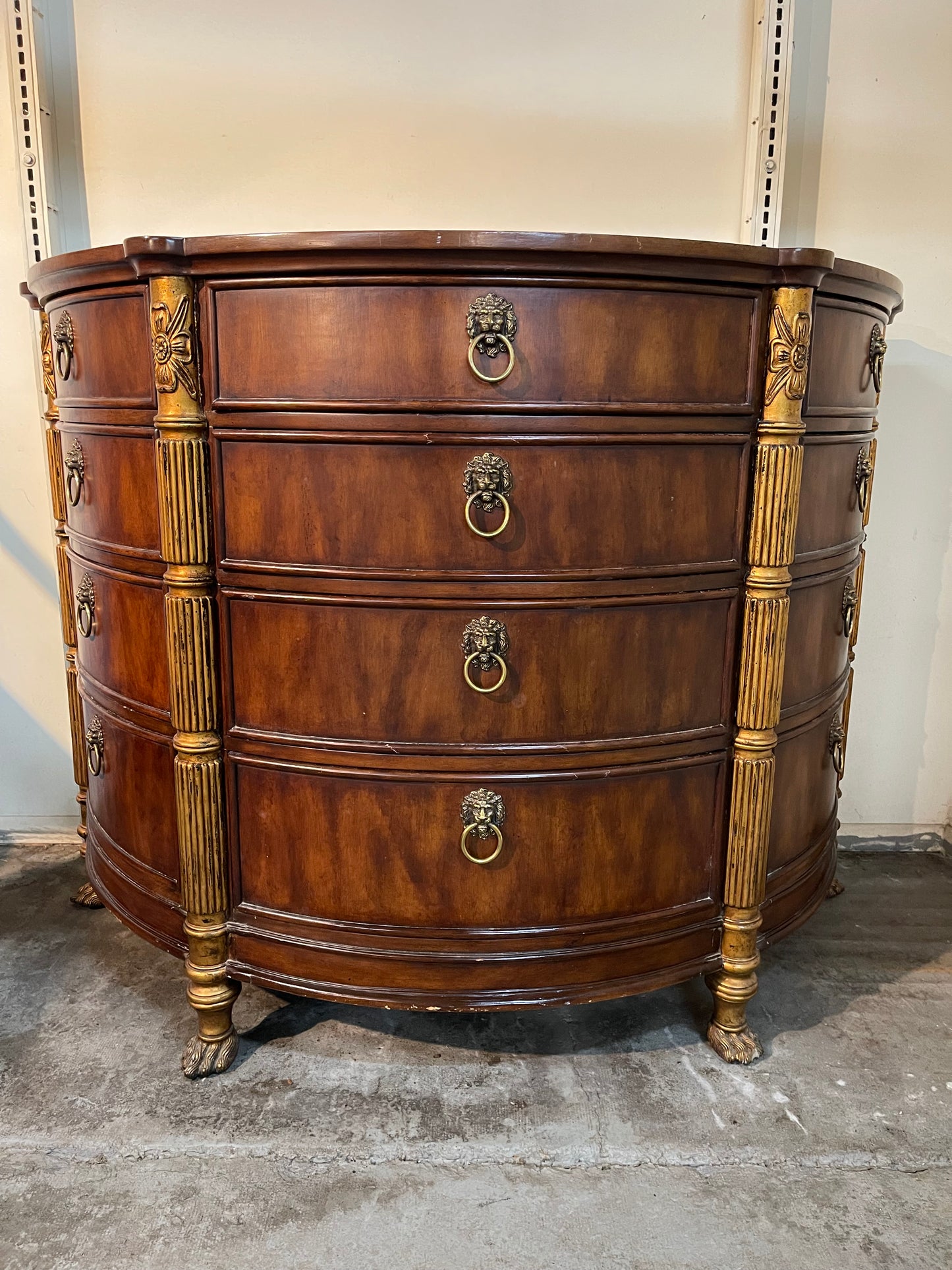 Neoclassical 12 Drawer Mahogany Commode Chest